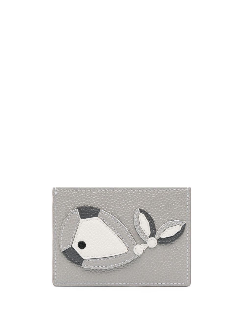 whale-appliquÃ© pebbled cardholder - 1