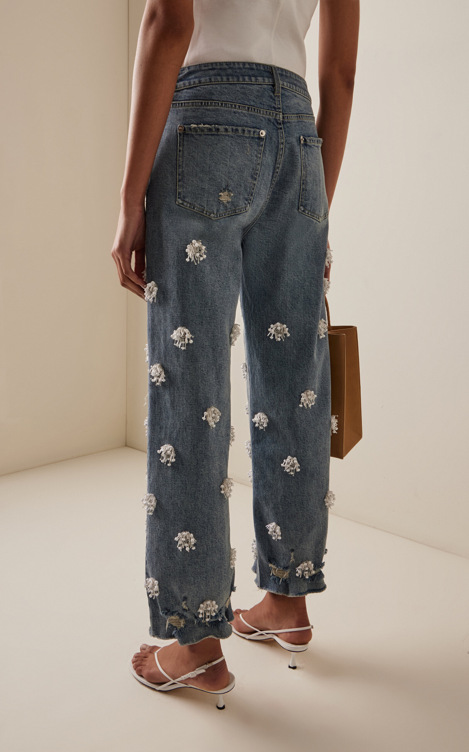 Jude Stretch High-Rise Croppd Wide-Leg Jeans blue - 4