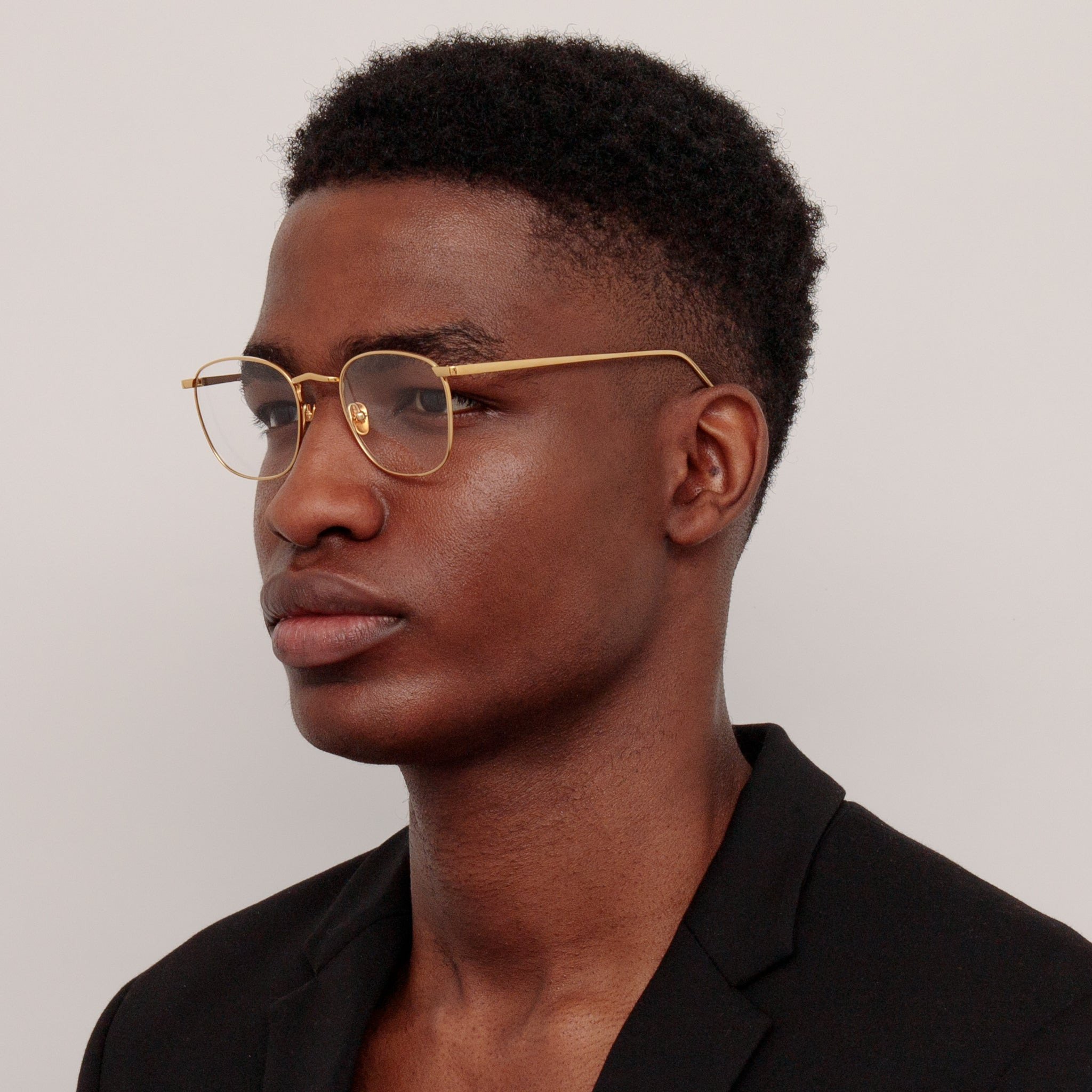 THE SIMON | SQUARE OPTICAL FRAME IN YELLOW GOLD (C6) - 3