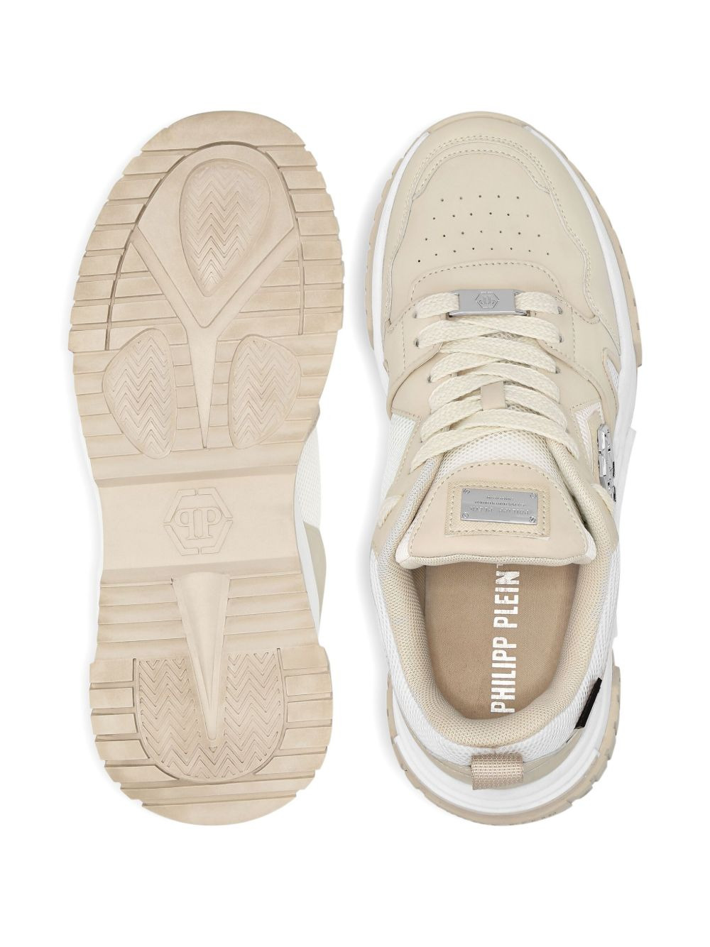 logo-plaque sneakers - 3