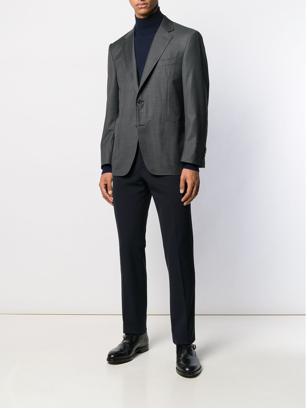plain formal blazer - 2