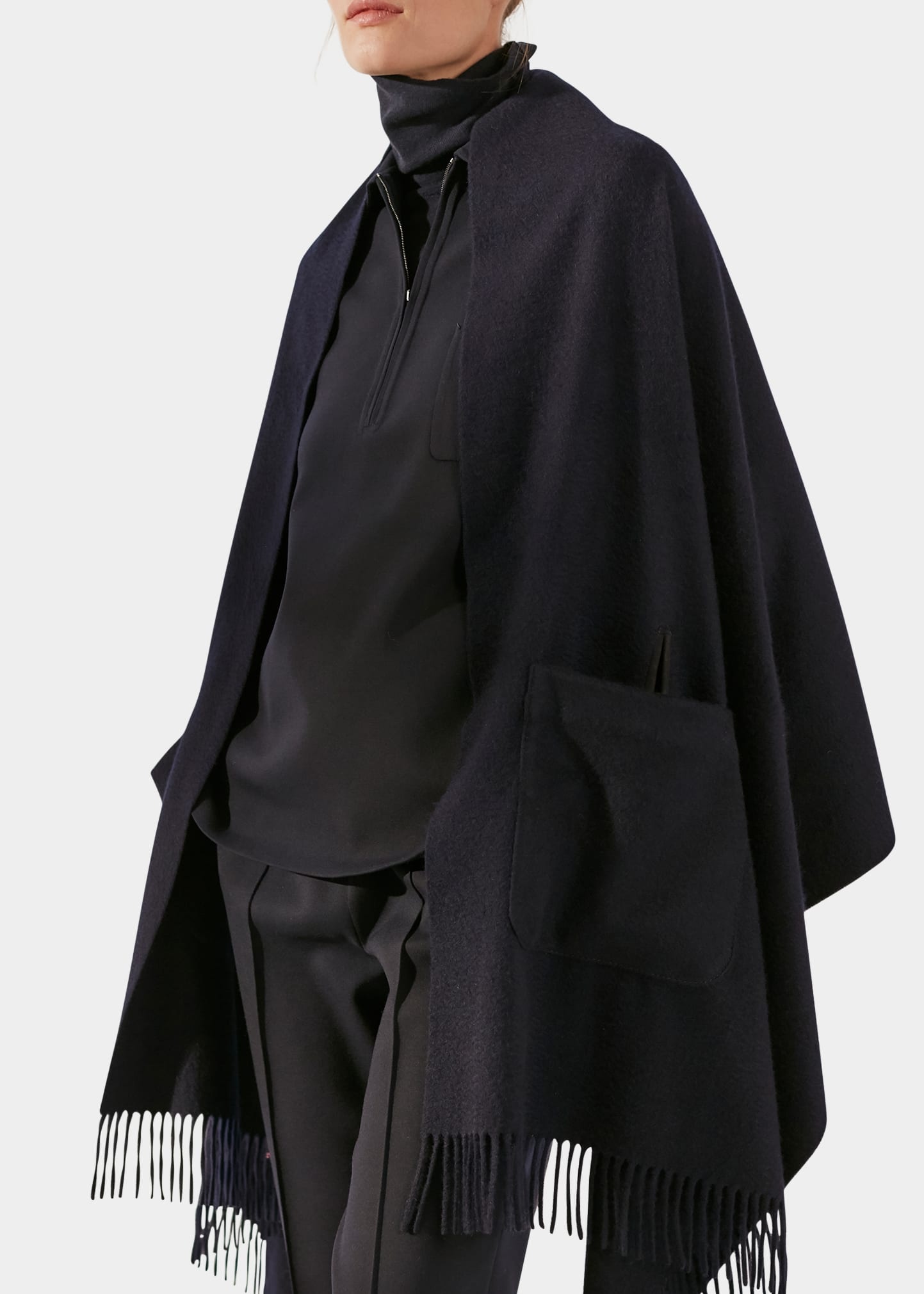 Opera the Nice Cashmere Fringe Stole - 2