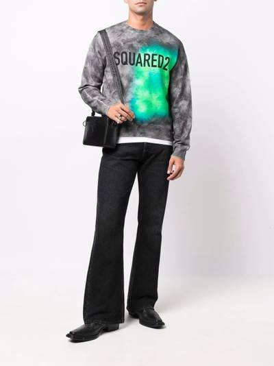 DSQUARED2 abstract logo-print sweatshirt outlook