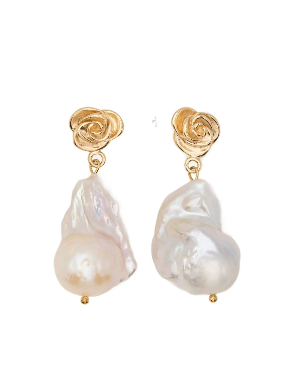 Rose pearl earrings - 1