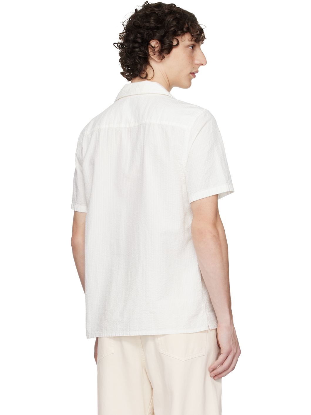 White Seersucker Shirt - 3