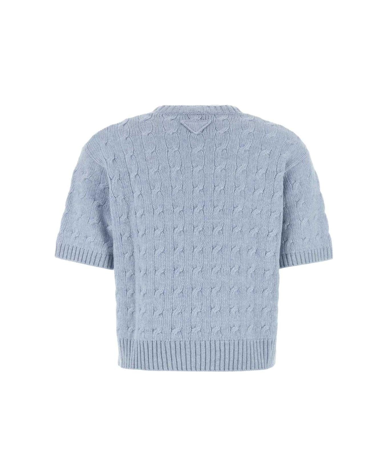 Short-sleeved Crew Neck Sweater - 2