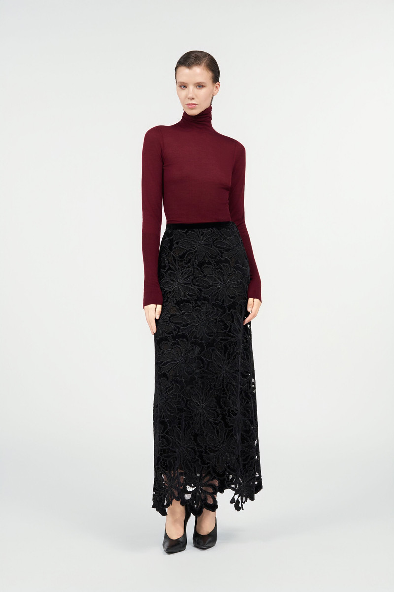 Roberto Cavalli Long Floral Lace Skirt outlook