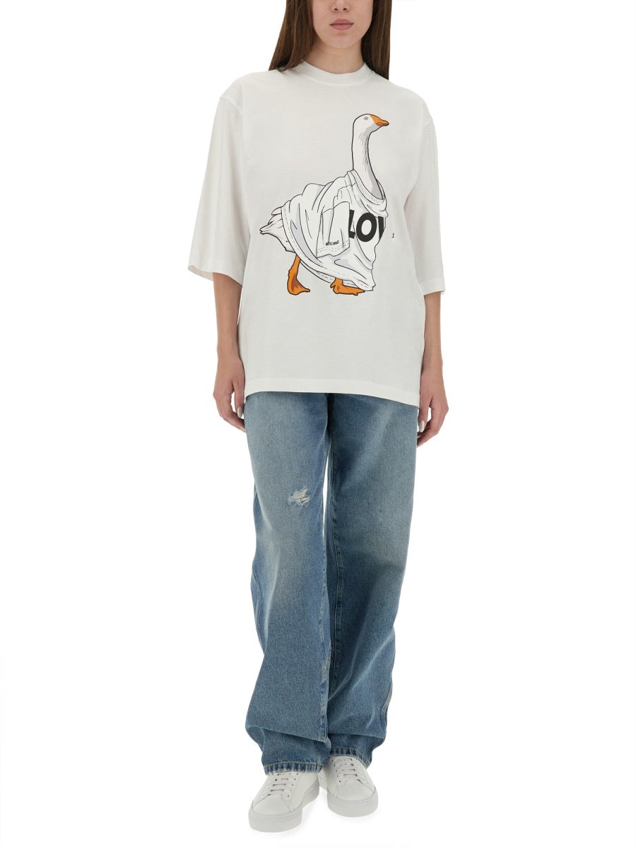 Moschino Women "Goose" Jersey T-Shirt - 4