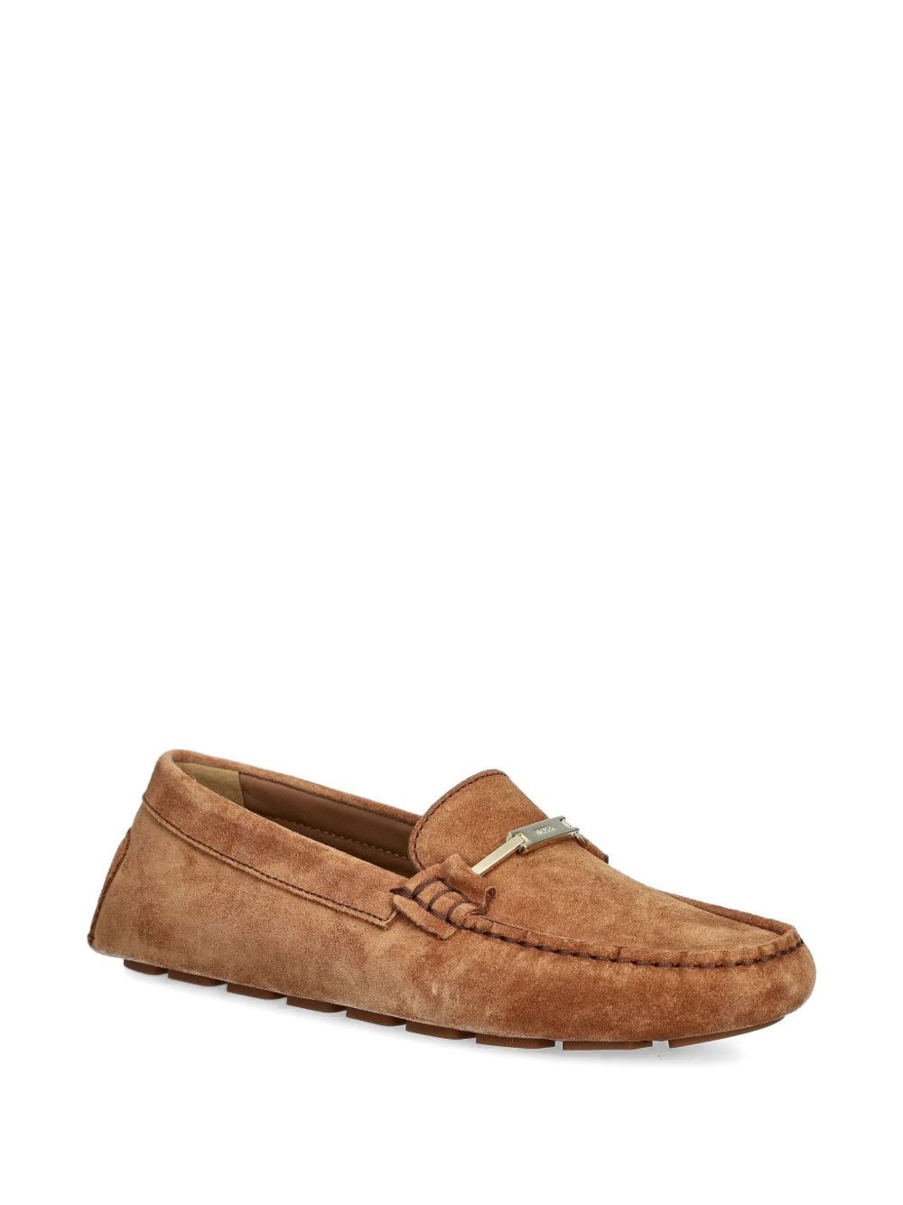 logo-detail suede loafers - 2