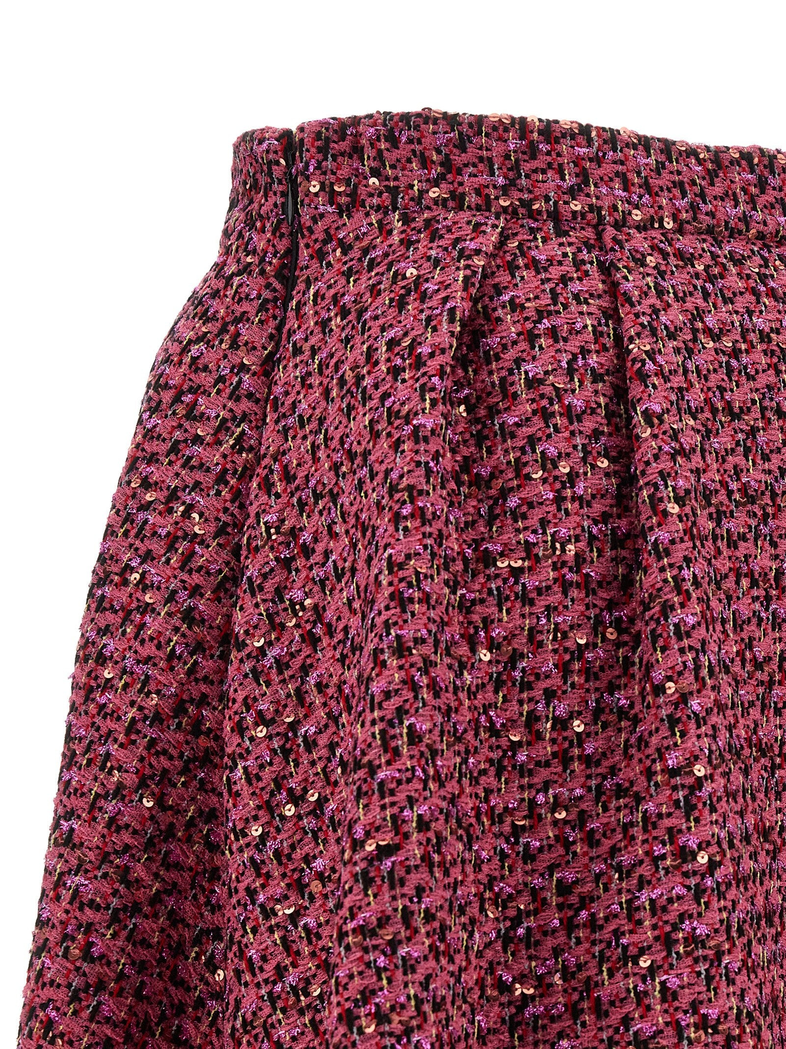 Tweed Skirt Skirts Pink - 4