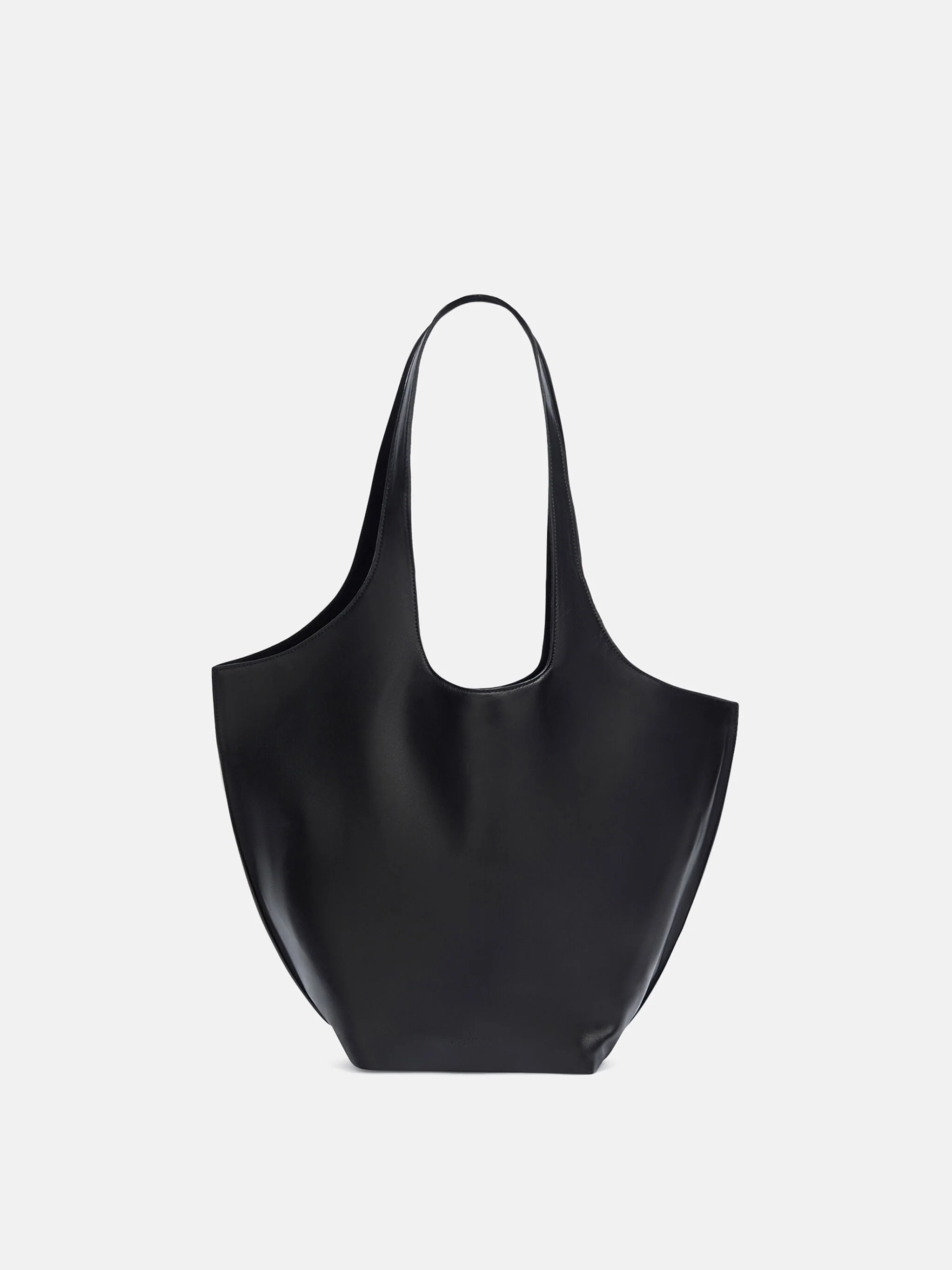 ''LA SCOOP LARGE'' BLACK SHOULDER BAG - 1