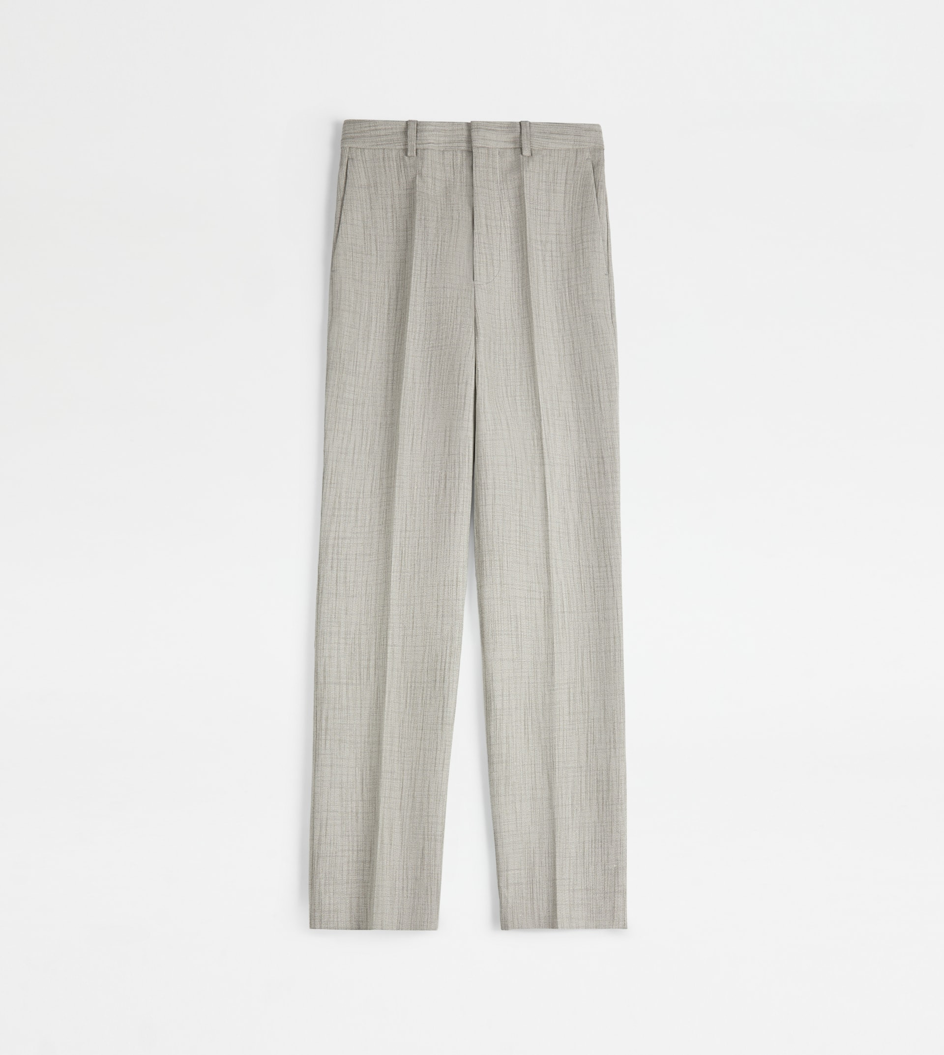 PANTS IN SILK BLEND - GREY - 1