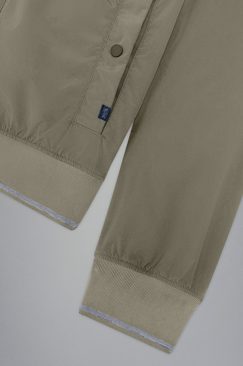 GARMENT DYED STRETCH ECONYL® NYLON BOMBER JACKET 5