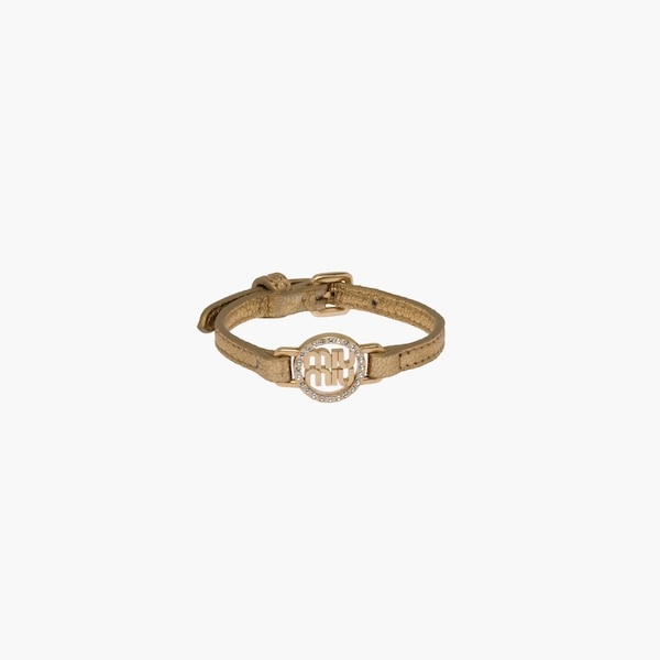 Madras leather bracelet - 3