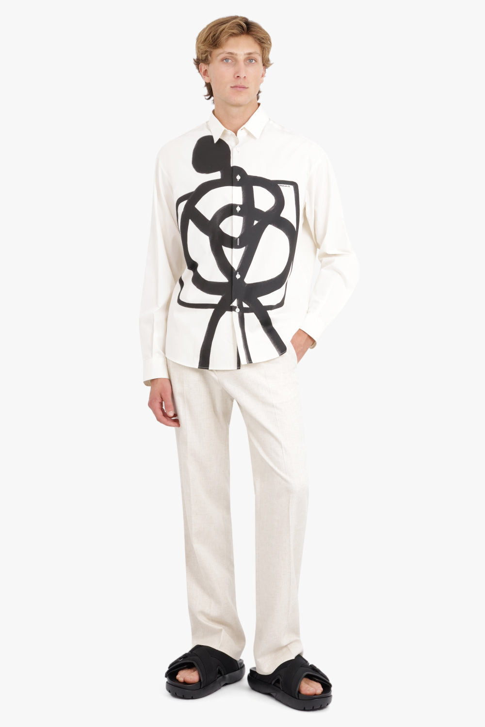 LA CHEMISE SIMON | SPIRALEMAN BLACK/BEIGE - 2
