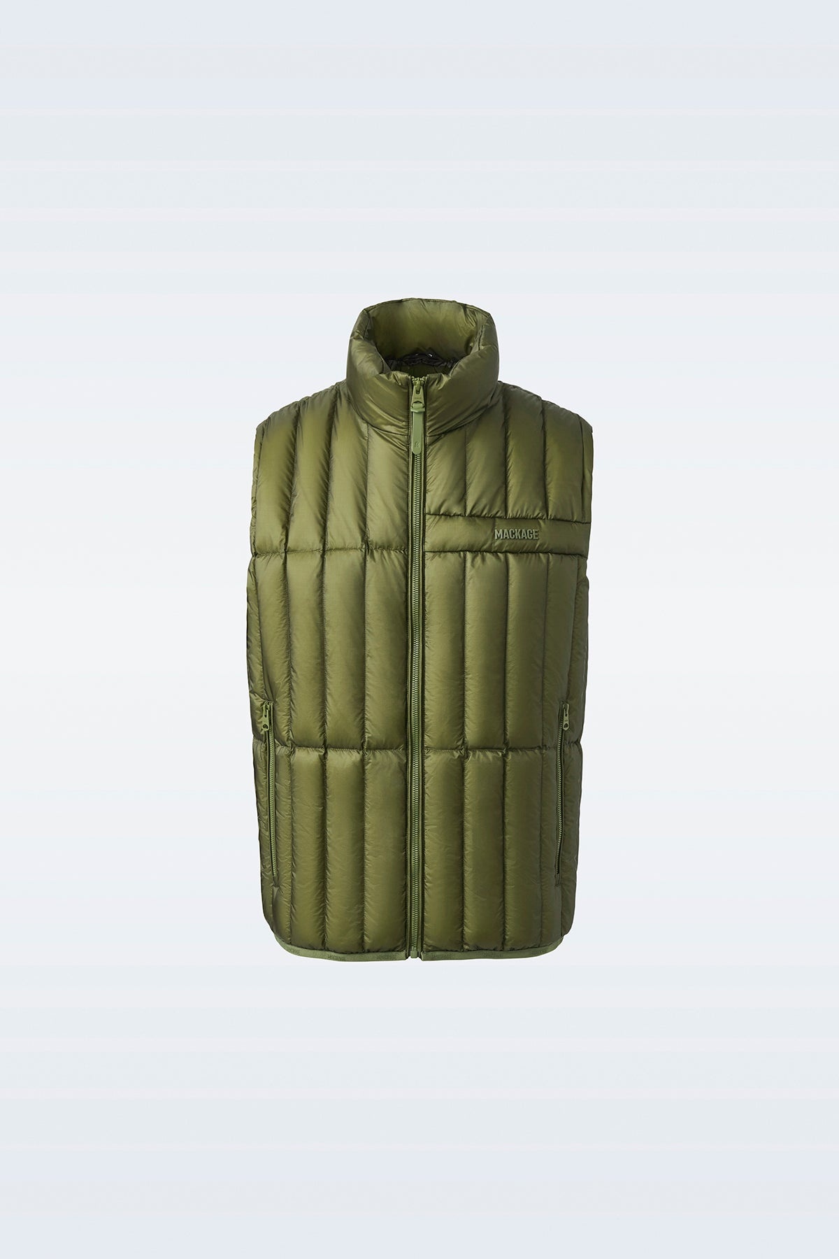 PATRICK Translucent ripstop light down vest with funnel collar - 1