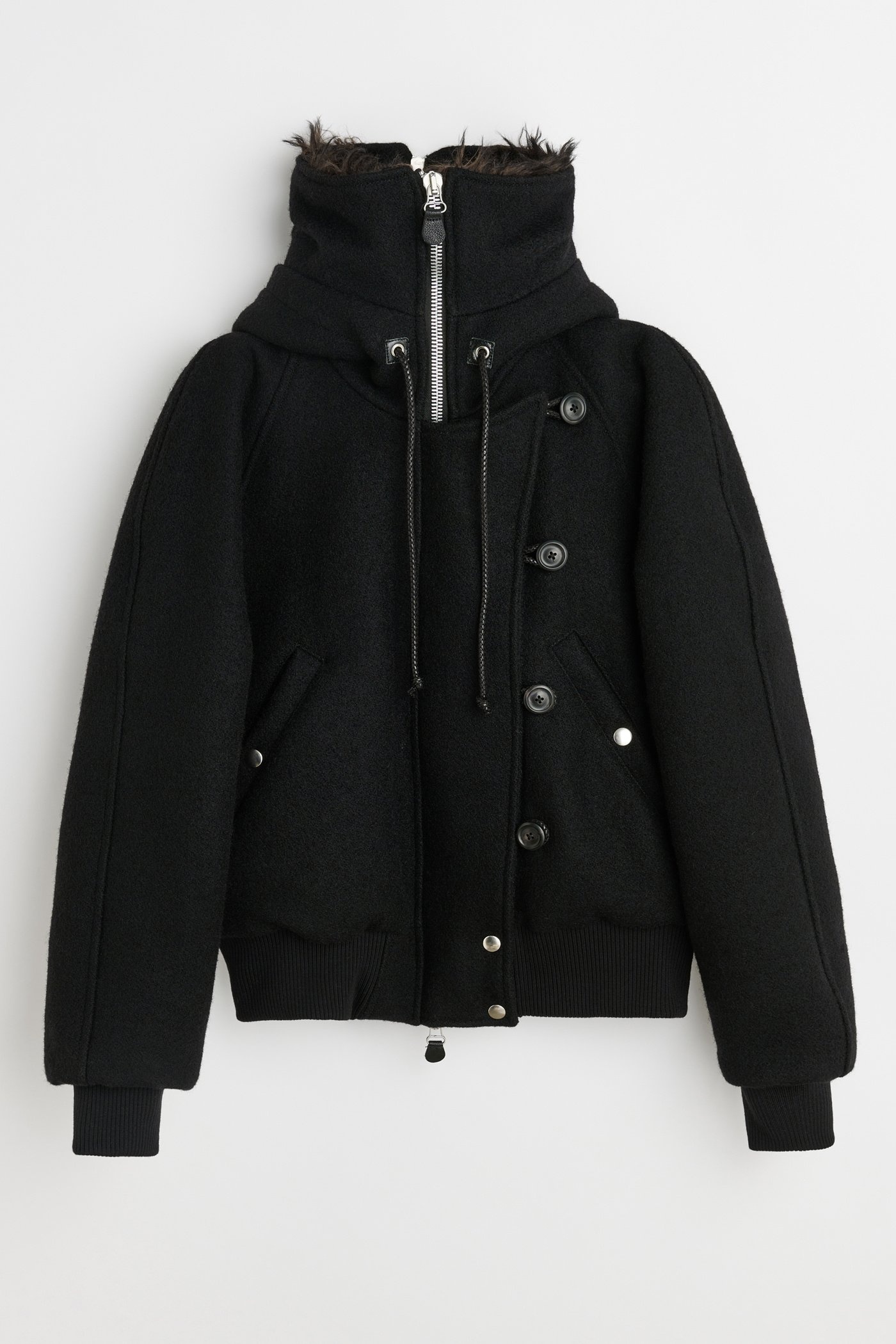 Force Jacket Classic Black Stamped Wool - 7