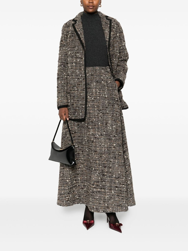 GIAMBATTISTA VALLI tweed trimmed coat outlook