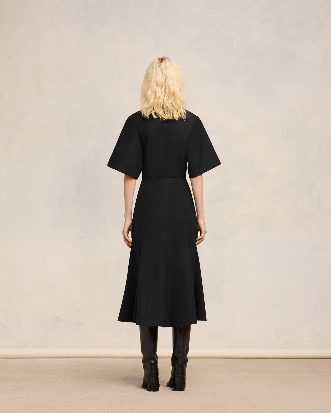 MIDI DRESS WITH HIDDEN TAB - 3