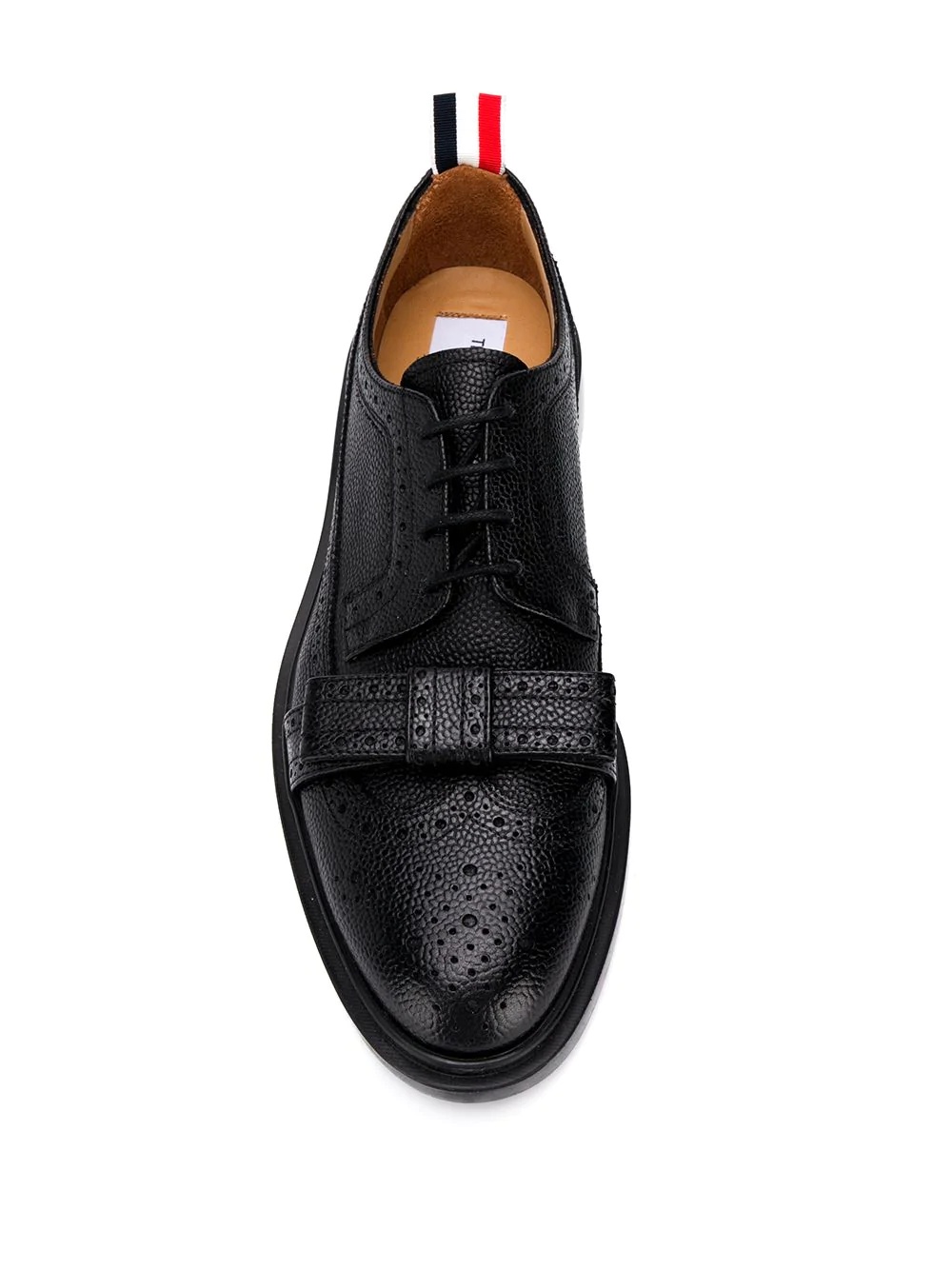 bow-detailing pebbled brogues - 4