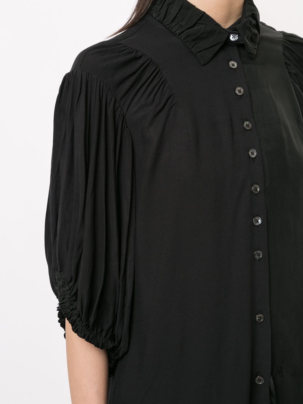 ruched details shirt dress  - 5