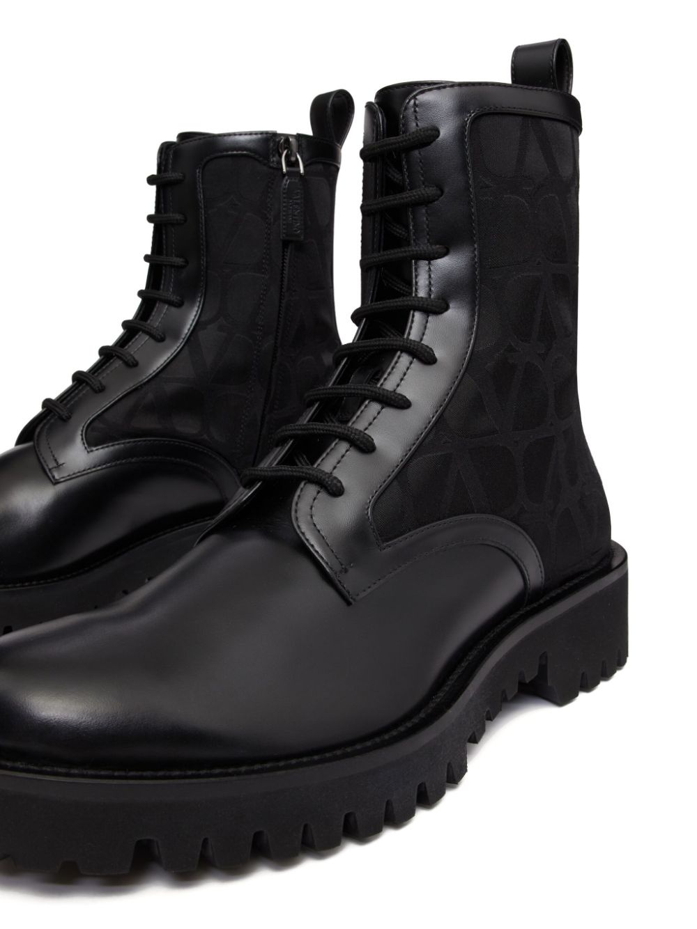 Toile Iconographe leather combat boots - 5