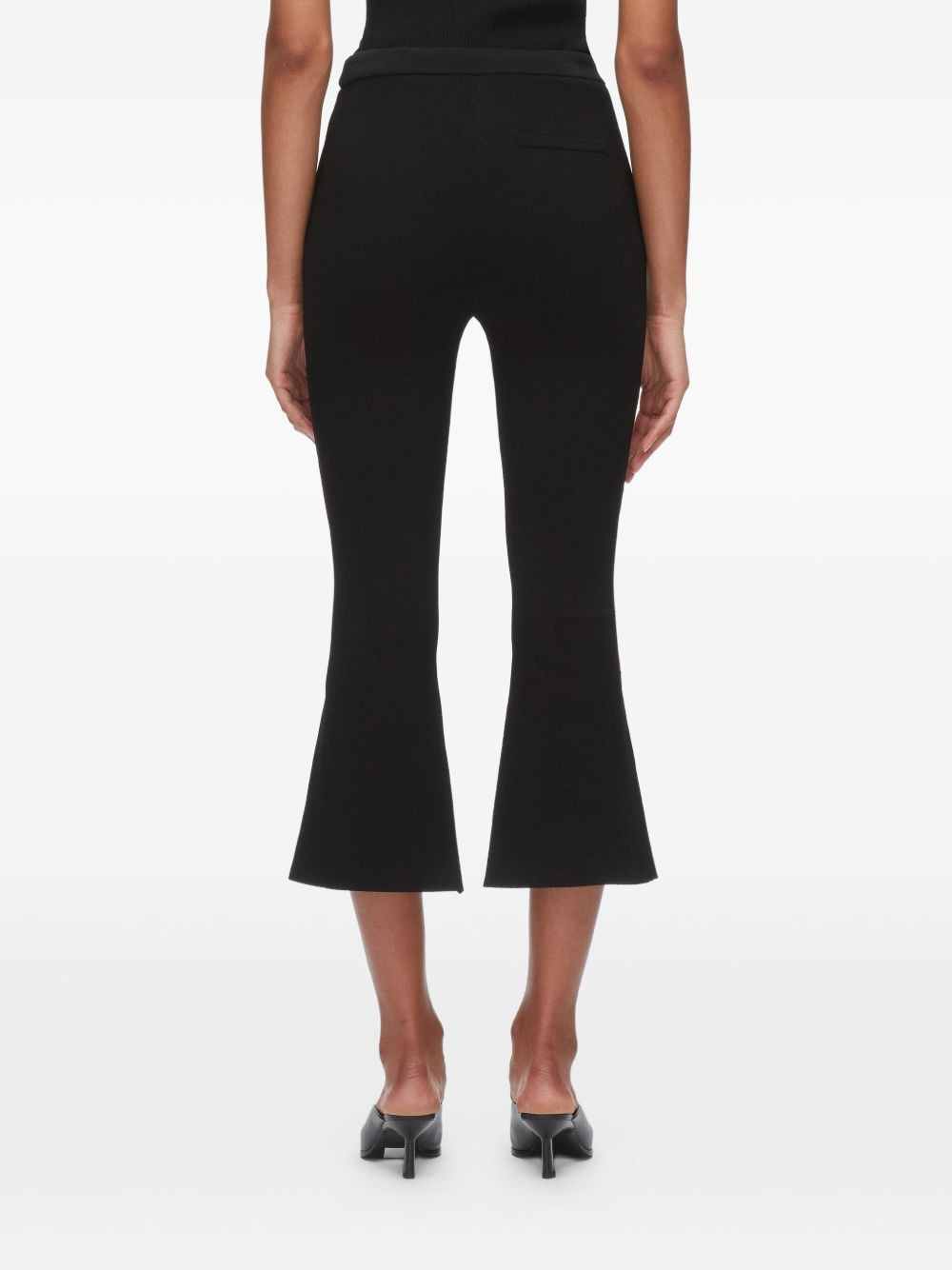 ribbed flared trousers - 3