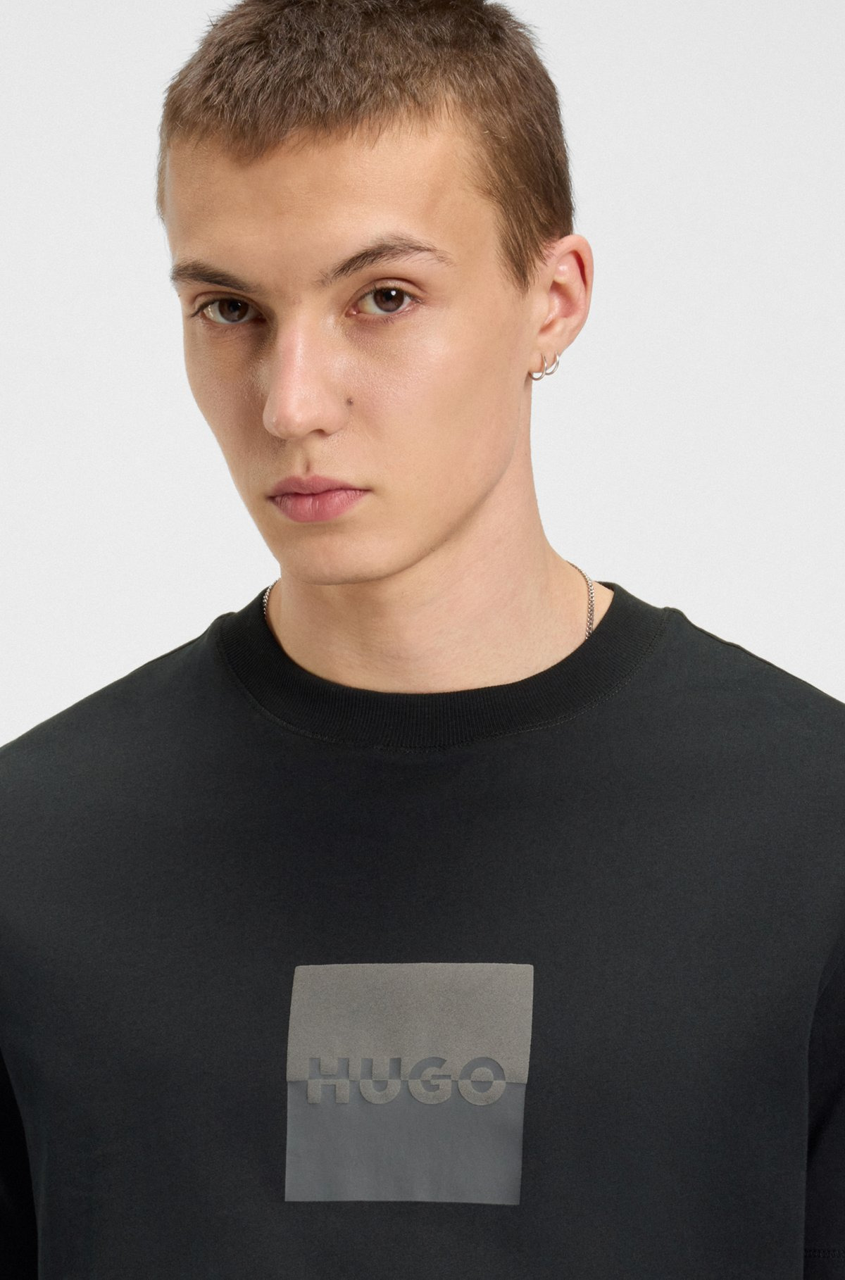 COTTON-JERSEY T-SHIRT WITH SPLIT-LOGO PRINT - 3