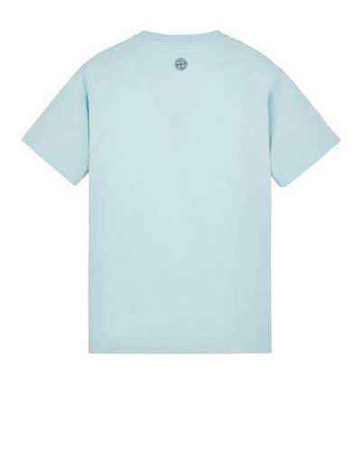 Stone Island 2NS80 30/1 COTTON JERSEY 'INK TWO' PRINT AQUA outlook