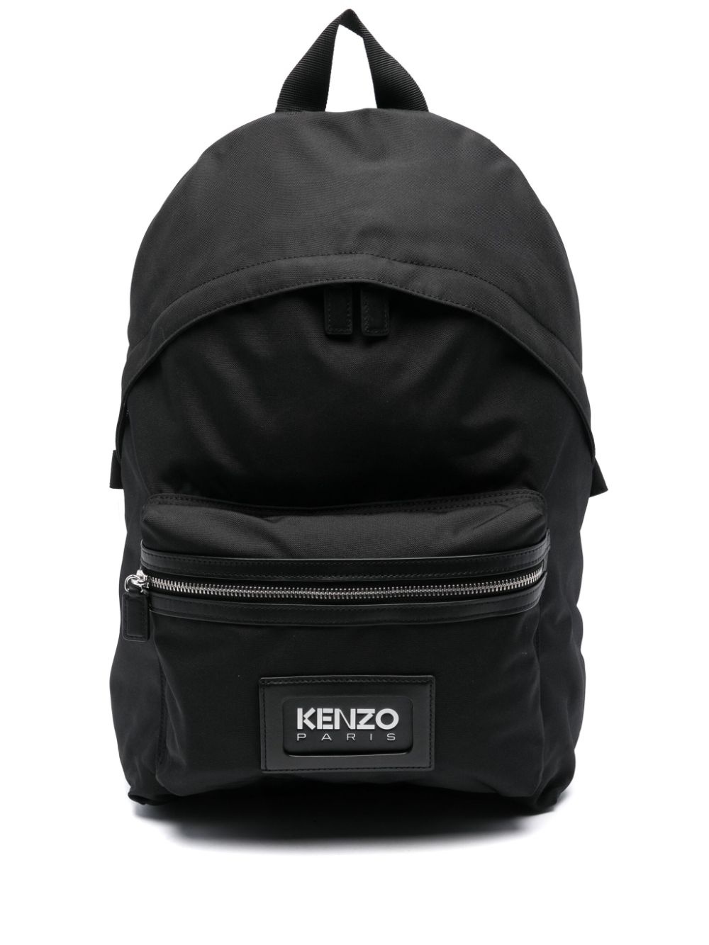 logo-patch canvas backpack - 1
