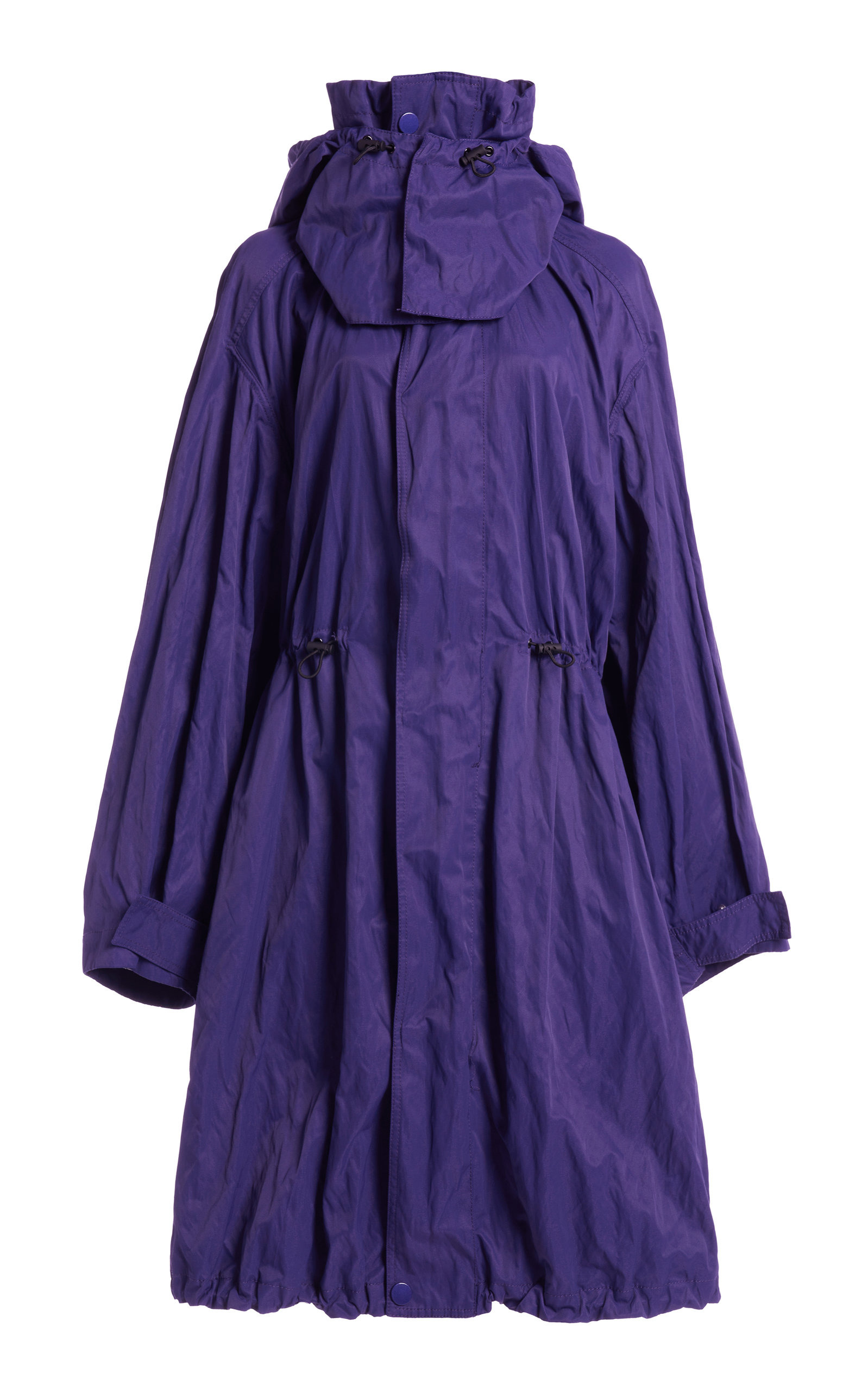 Resinated Metal Twill Parka purple - 7