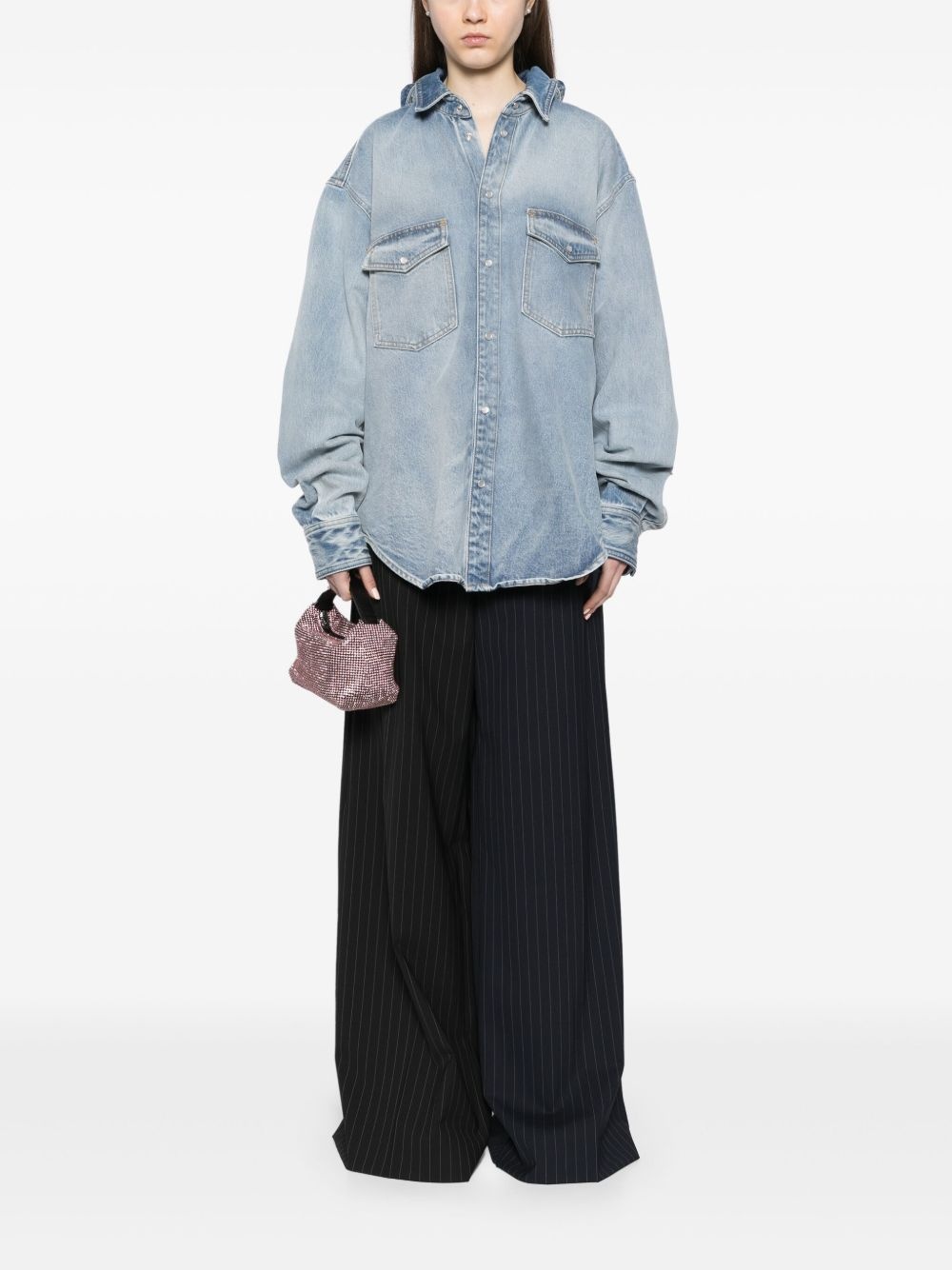 straight-leg wool trousers - 3