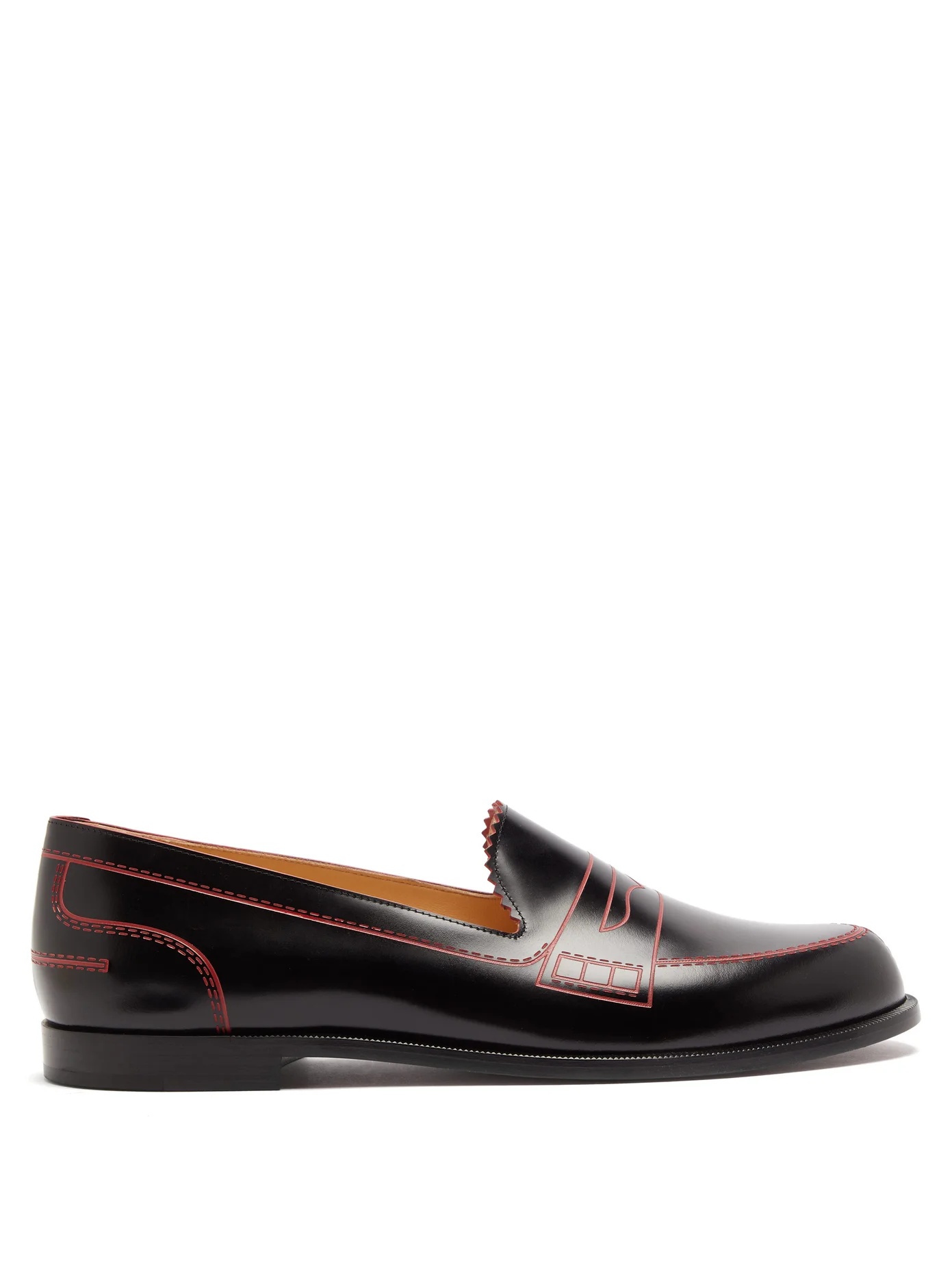 Mocalaureat trompe-l'oeil leather penny loafers - 1