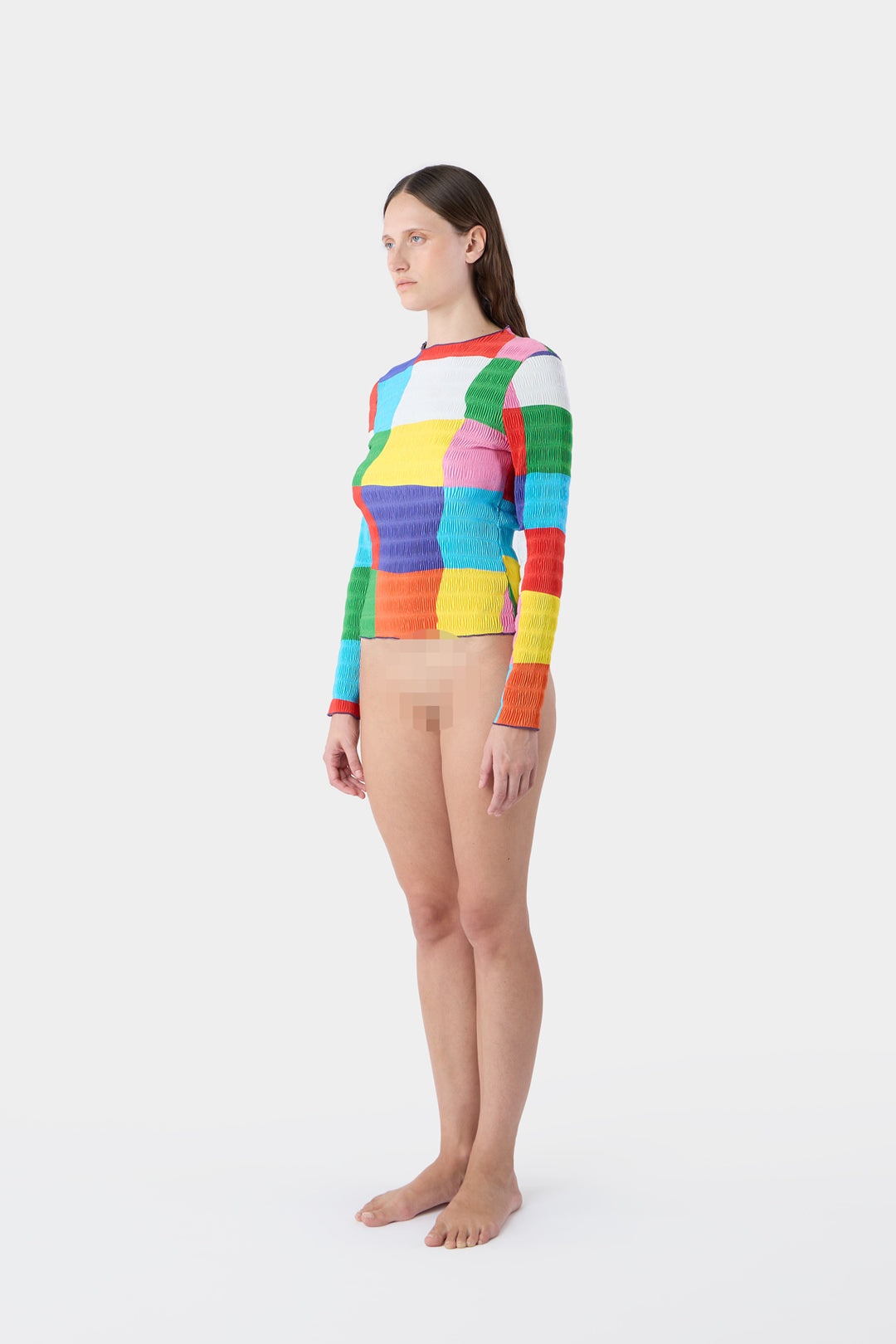 DRAMA FRISE LONGSLEEVE TOP / multicolor - 3