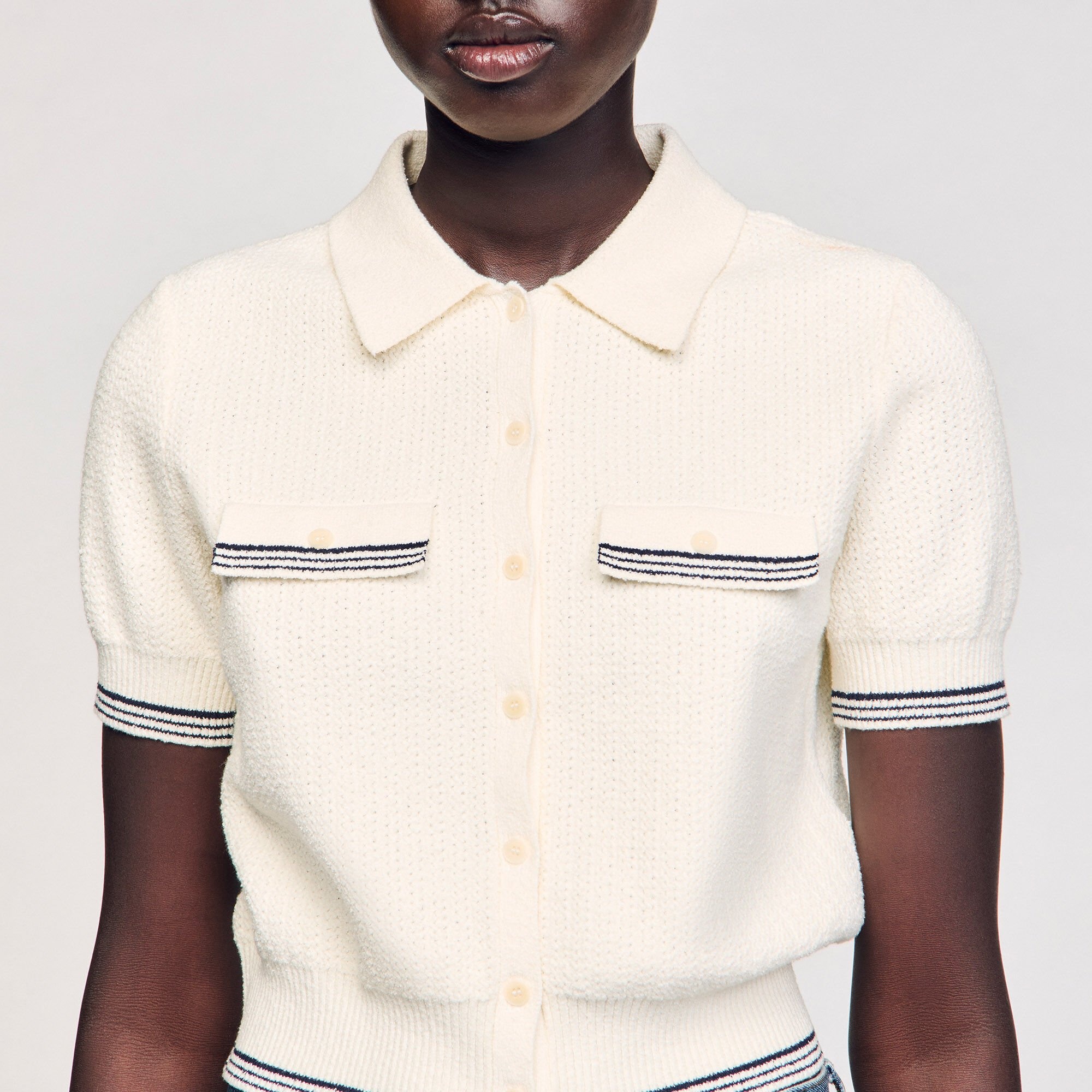 SHORT-SLEEVED CARDIGAN - 3