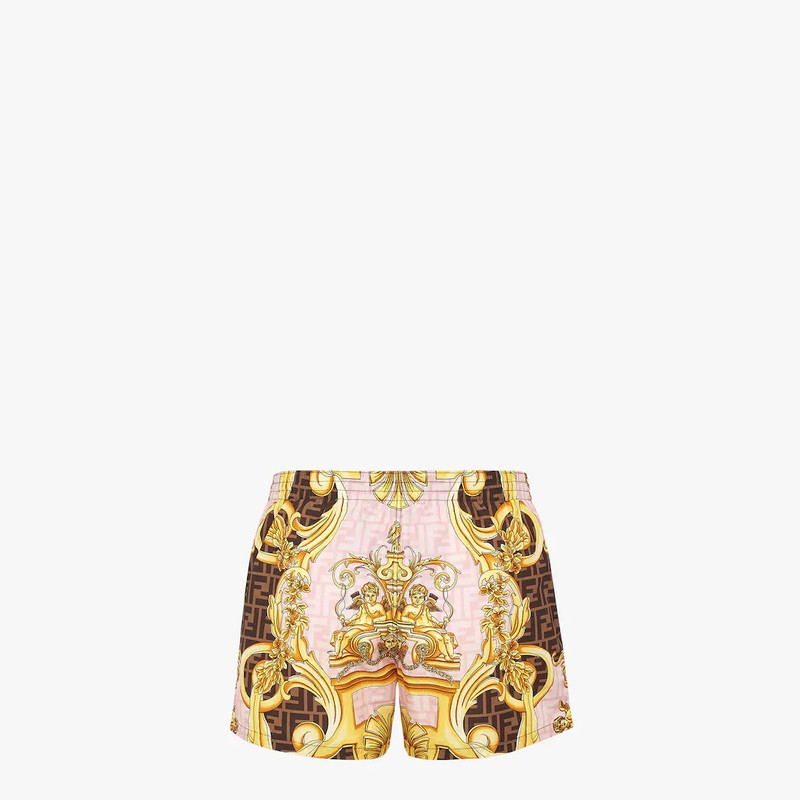FENDI Fendace multicolor nylon shorts outlook