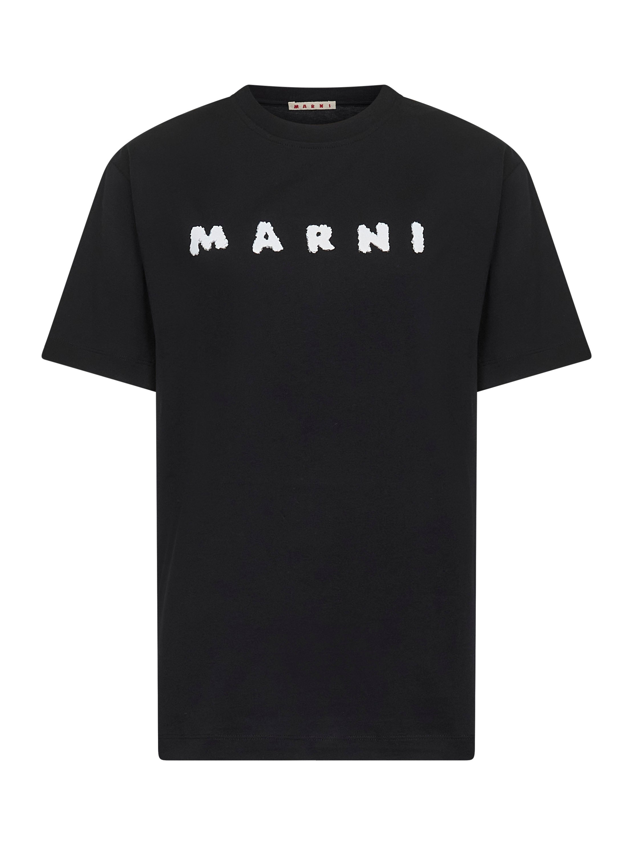 Marni Women Black Jersey Marni Scribbled Logo T-Shirt - 1