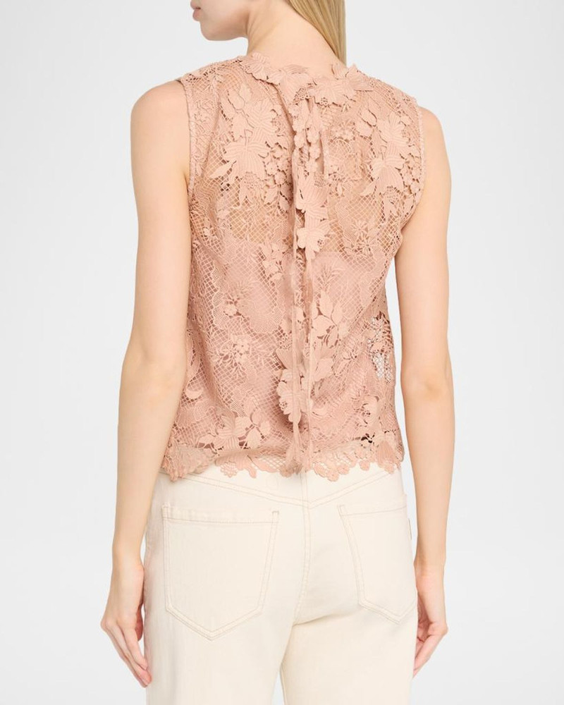 Rayne Sleeveless Botanical Garden Lace Blouse 3