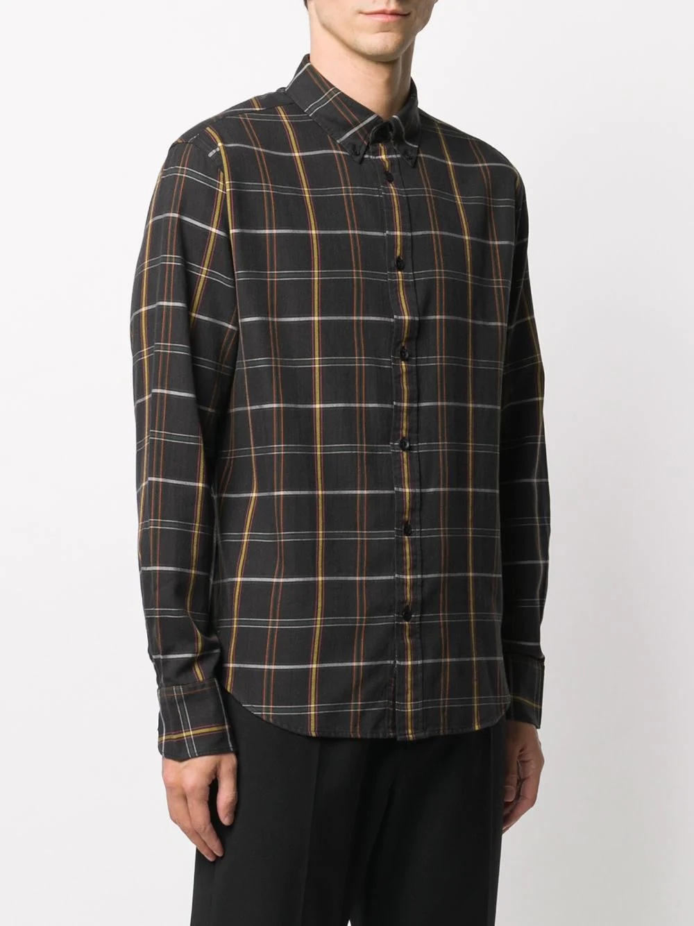 check print button-down shirt - 3