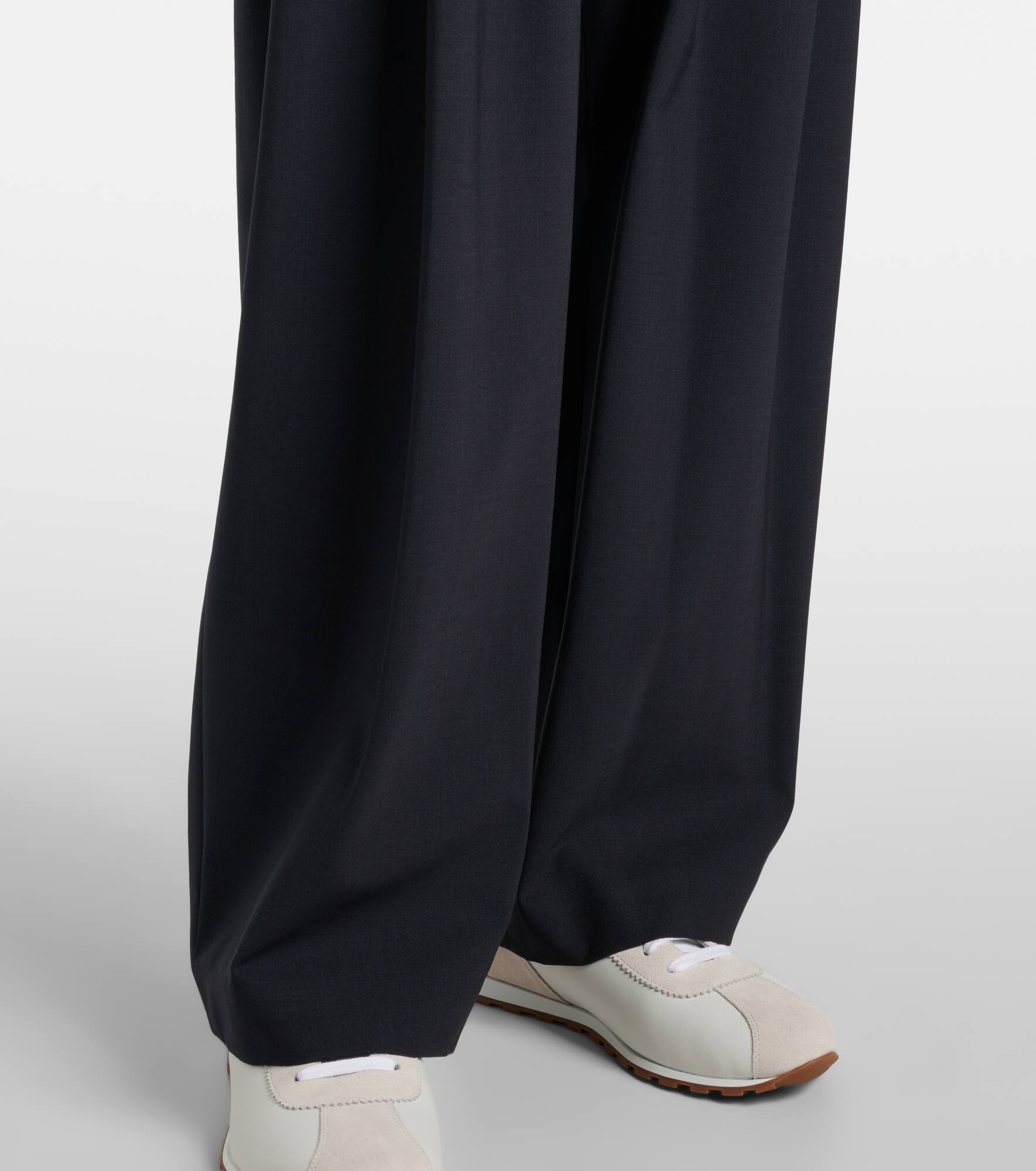 Wool-blend wide-leg pants - 5
