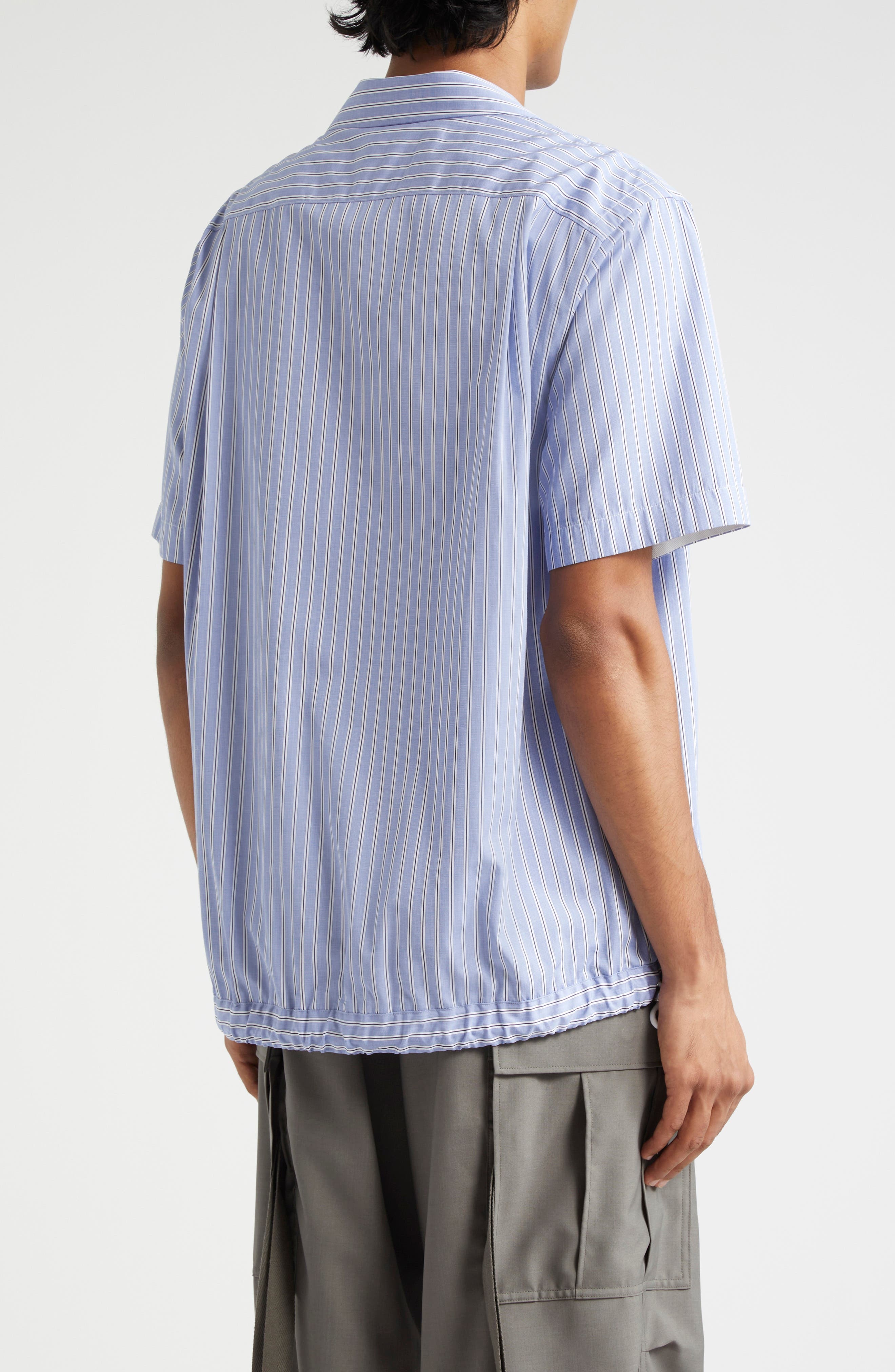 Stripe Cotton Poplin Camp Shirt - 3