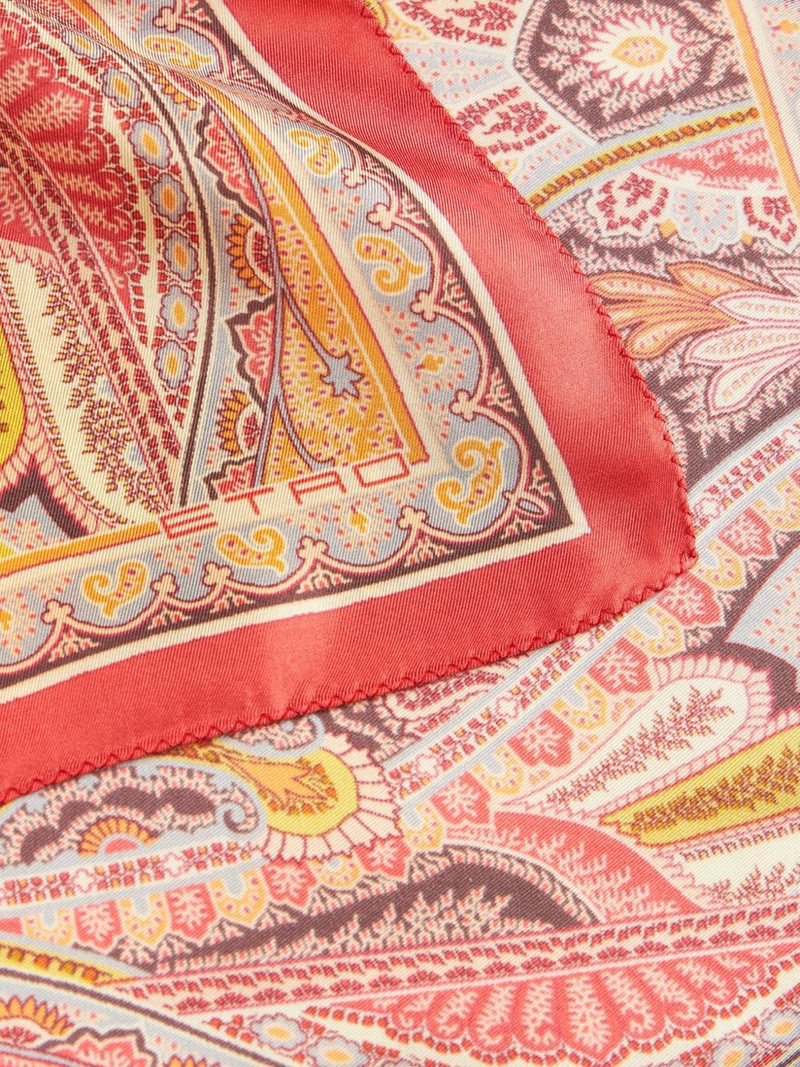 Etro paisley silk pocket square outlook