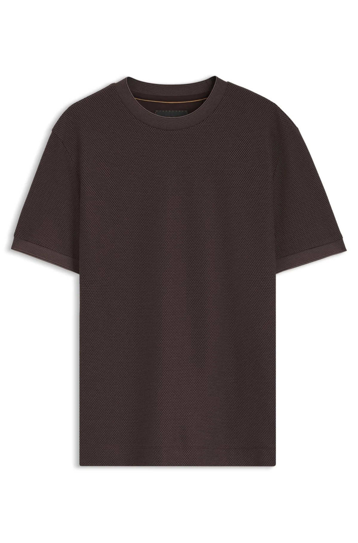 COTTON T-SHIRT WITH TWO-TONE PIQUÉ STRUCTURE - 1