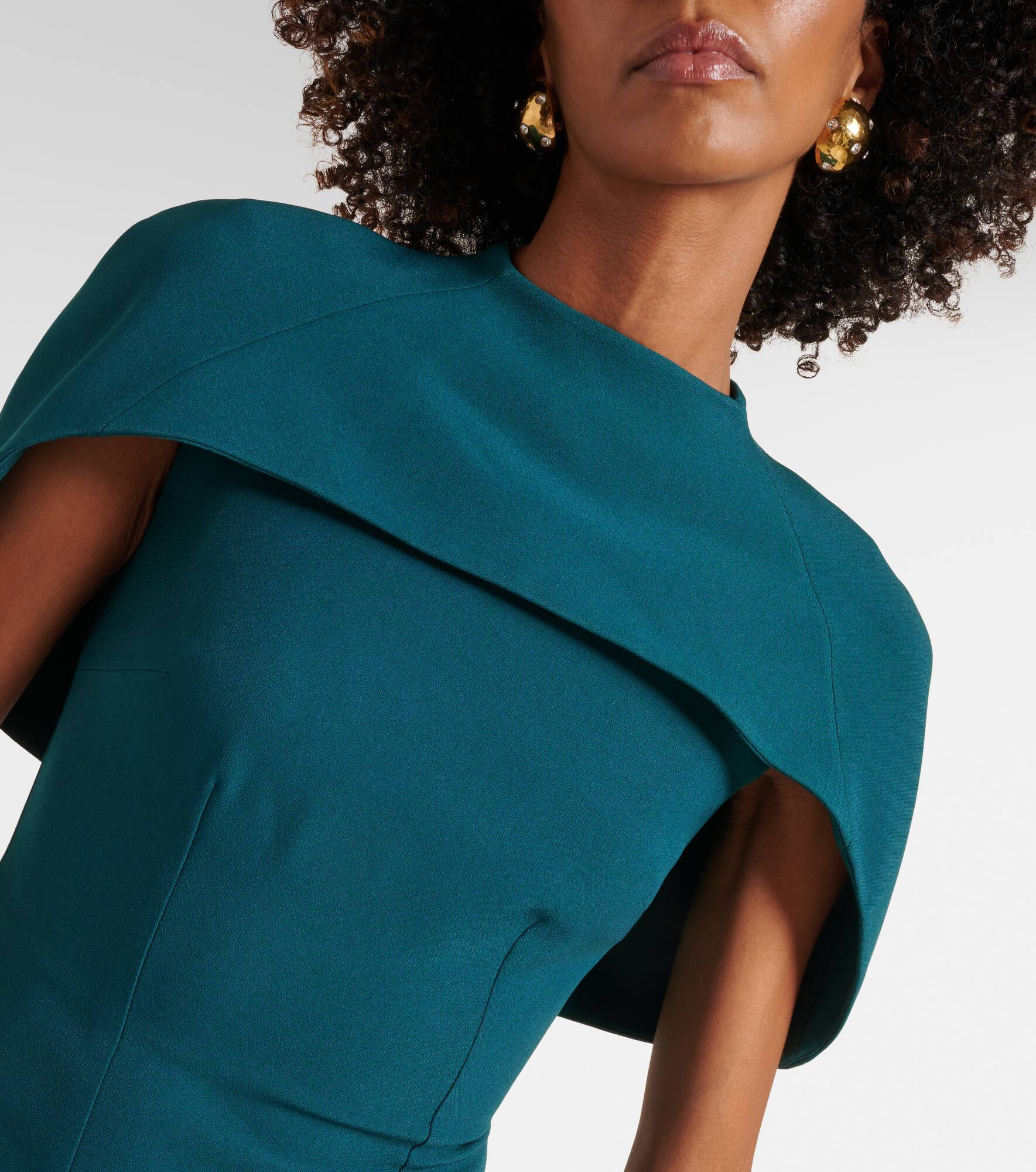 Kalika caped midi dress - 4