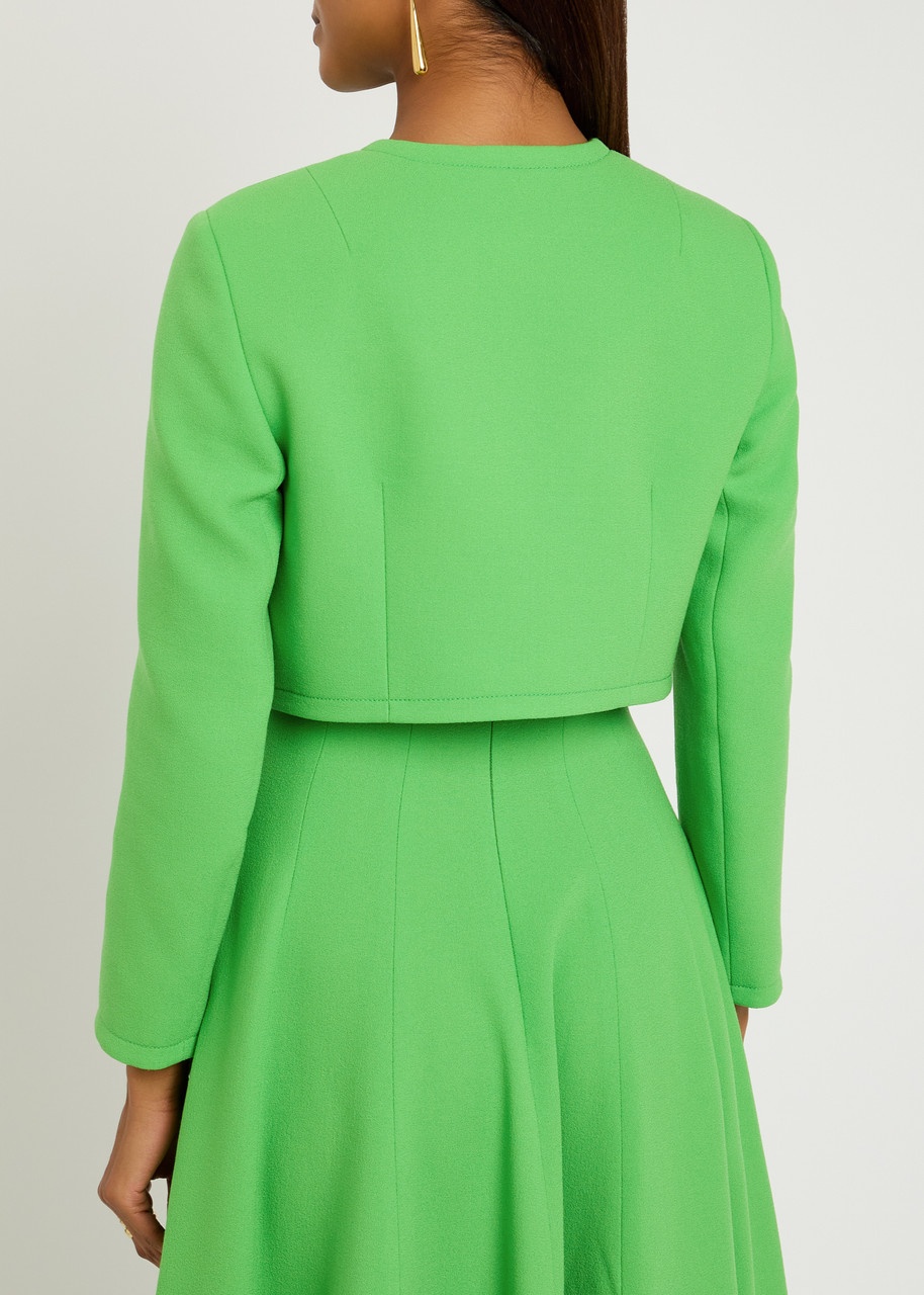 Emilia Wickstead Lizette Wool-crepe Cropped Jacket - 3
