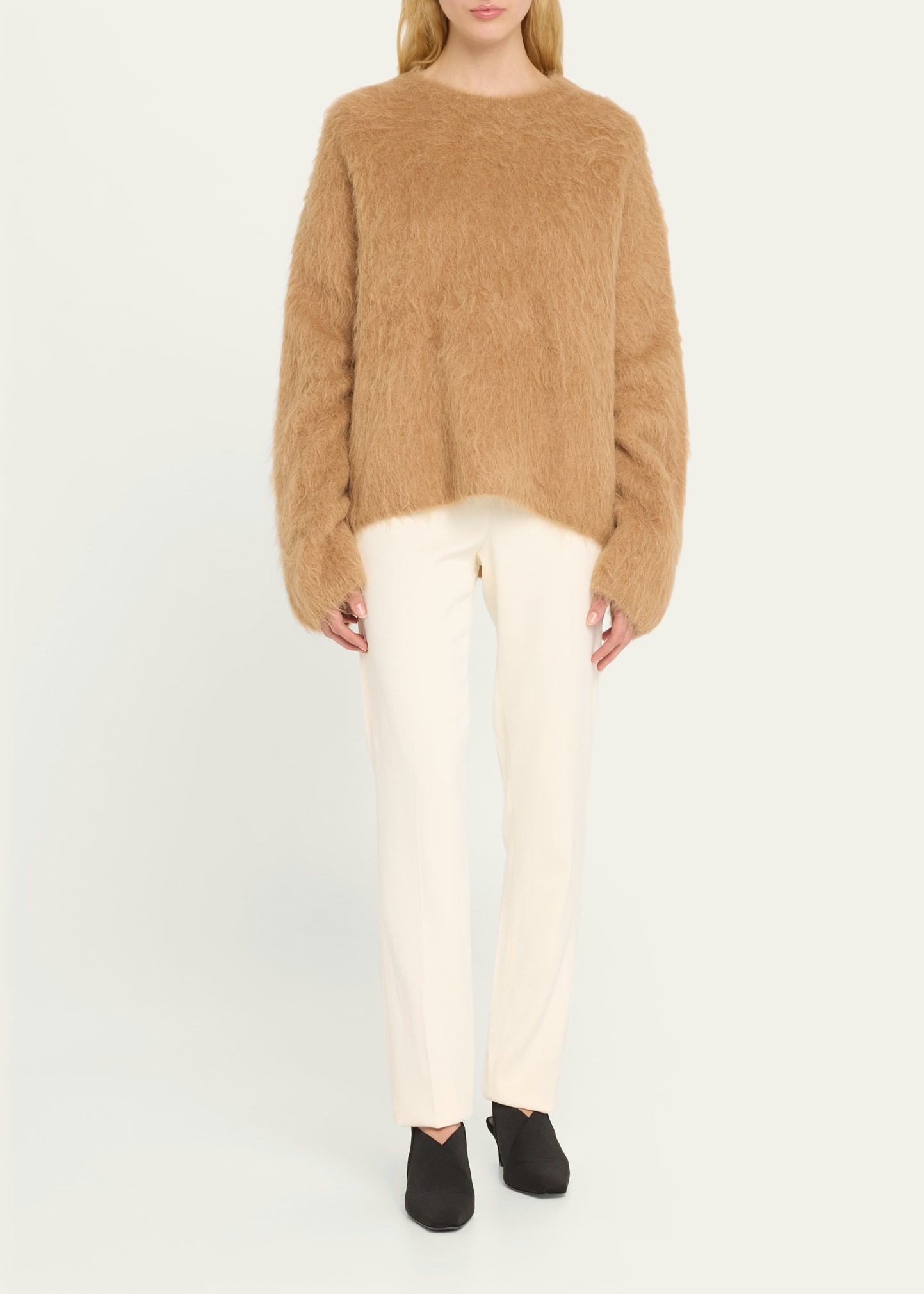 Boxy Alpaca Knit Sweater - 2