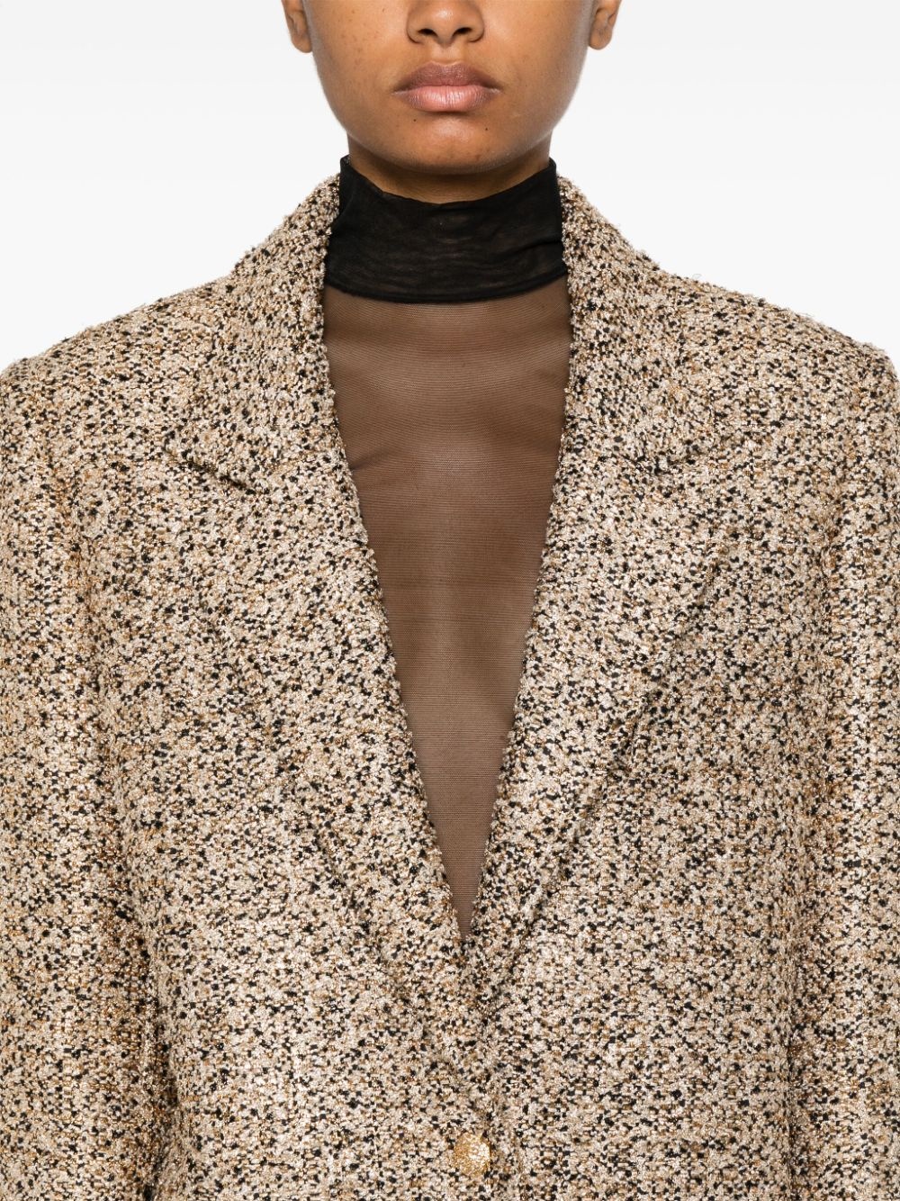 lurex tweed blazer - 5