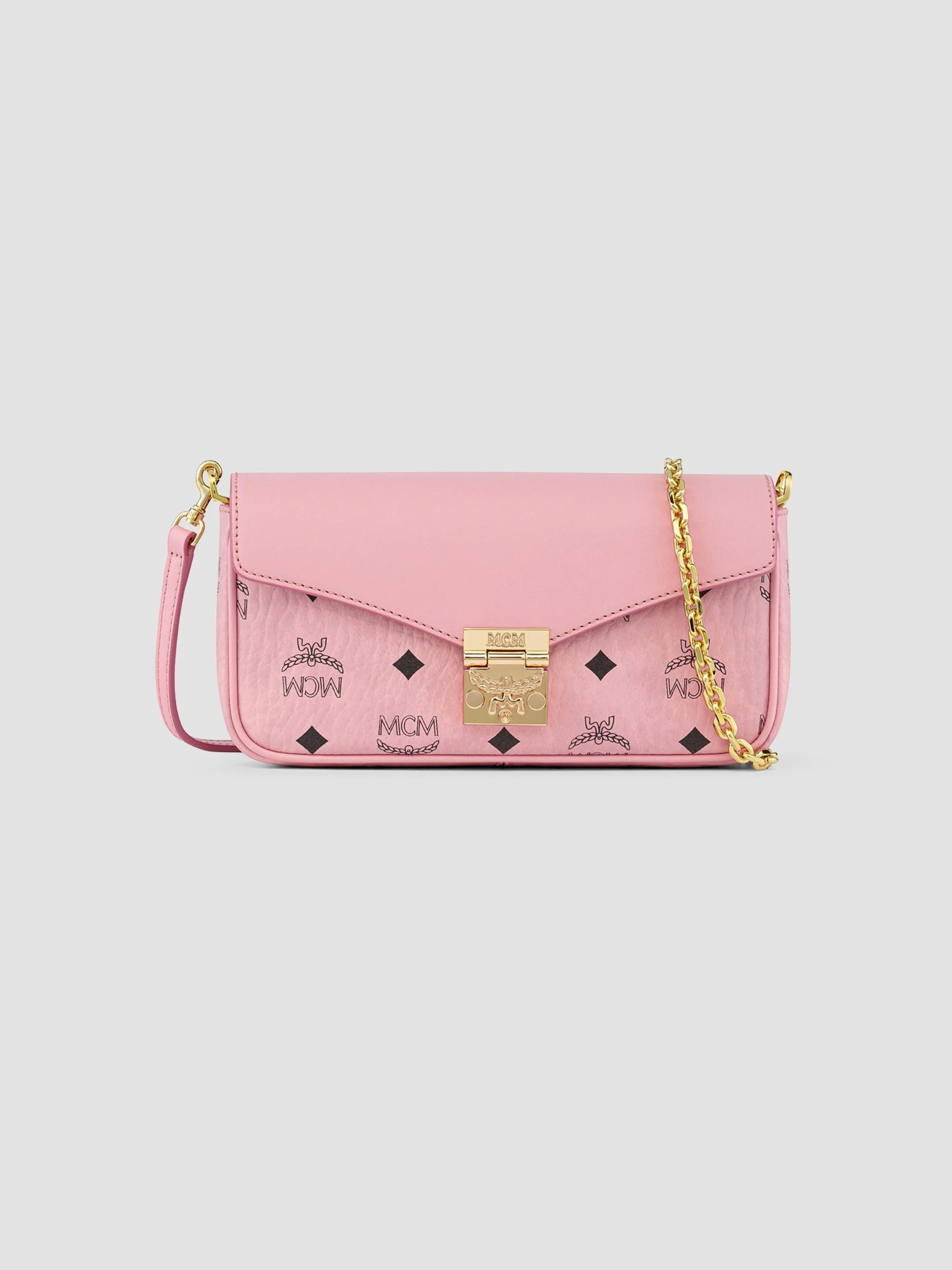 Women's Tracy Visetos Mini Faux-Leather Crossbody Bag - Soft Pink - 1