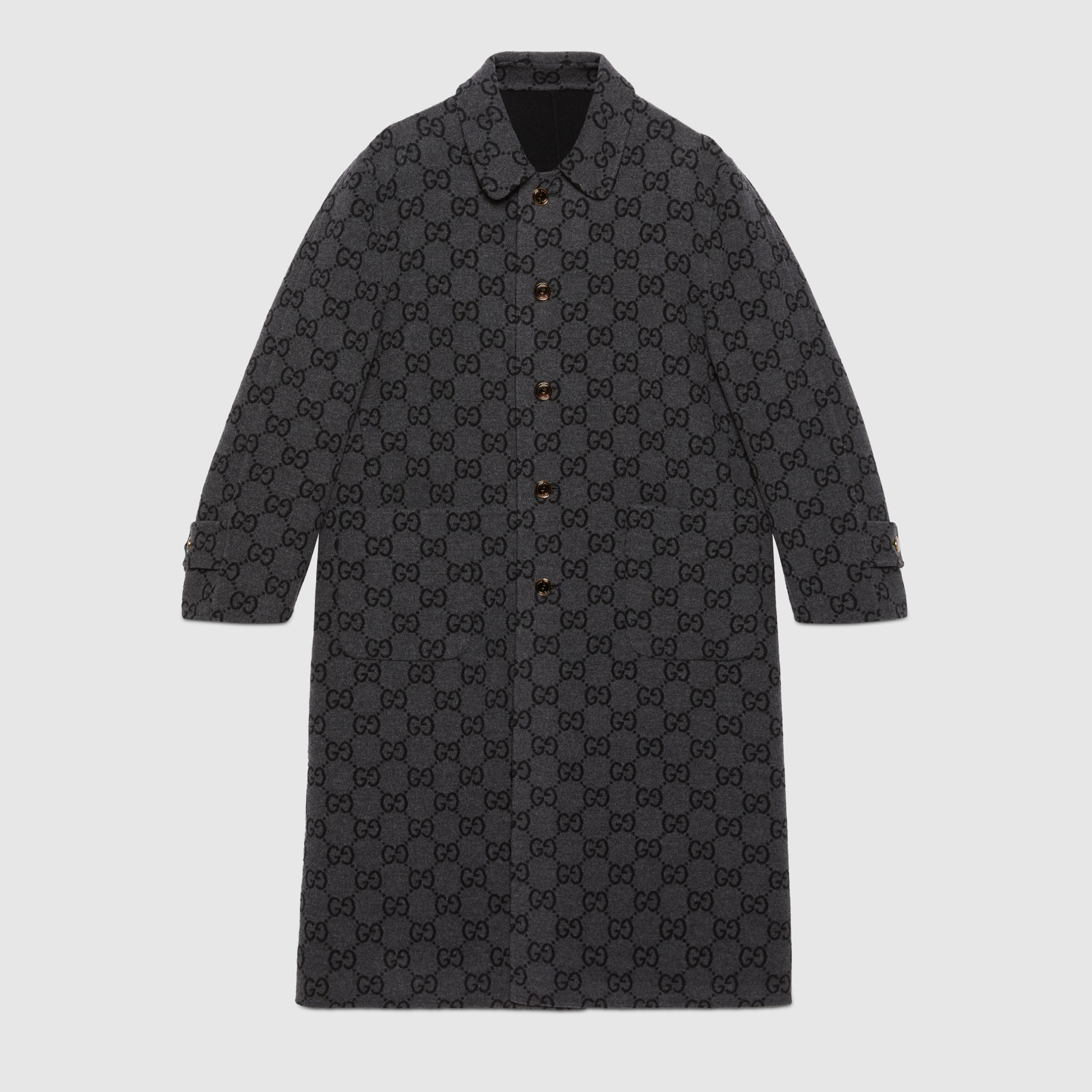 Reversible GG wool coat - 9