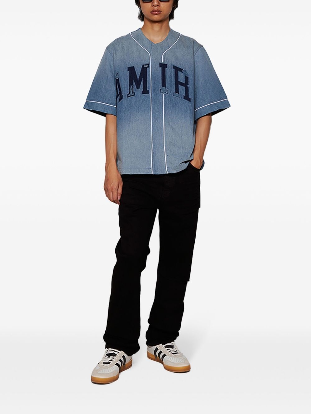 AMIRI Men Sunfaded Baseball Shirt - 4